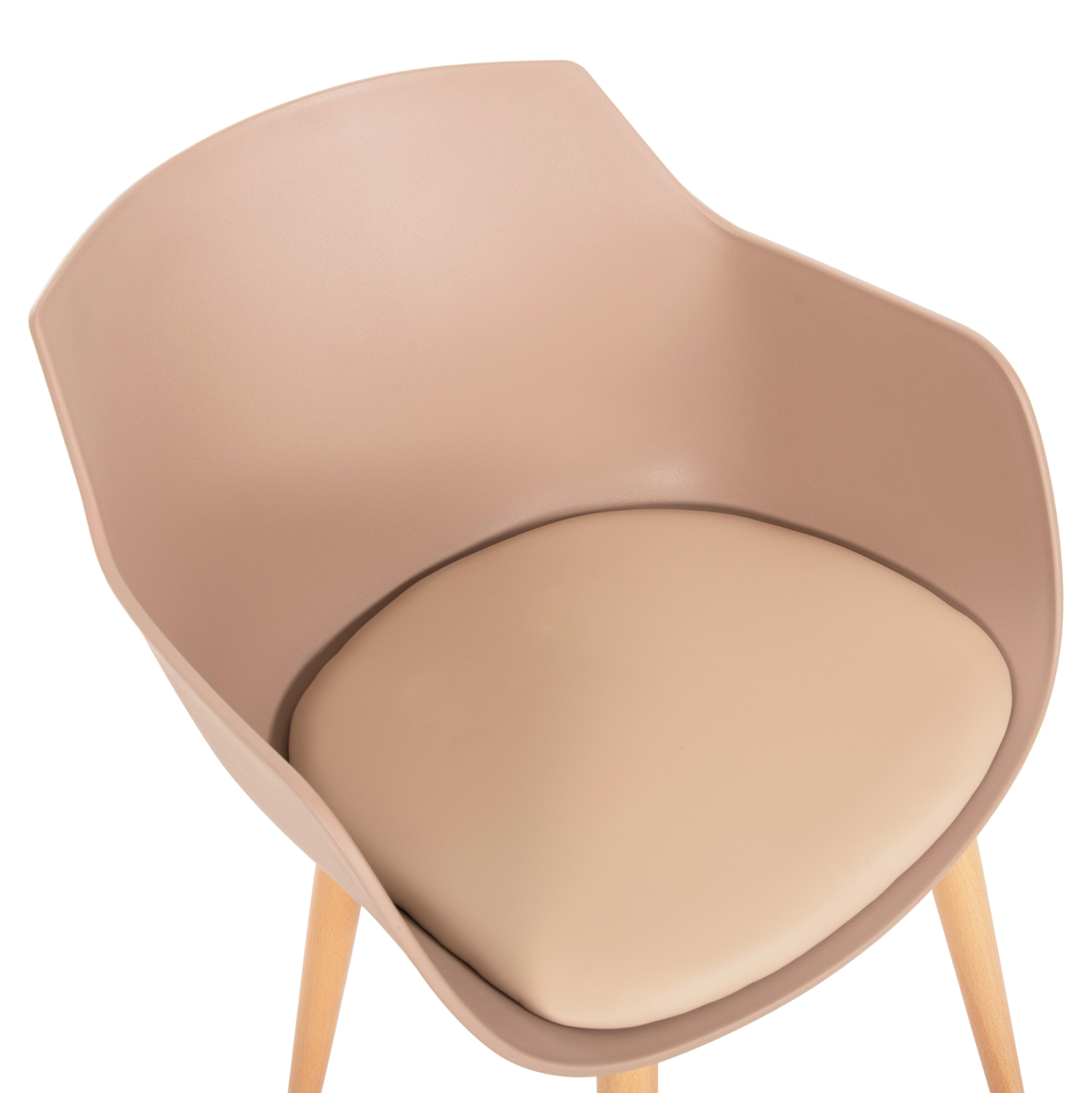 ΚΑΡΕΚΛΑ ΤΡΑΠΕΖΑΡΙΑΣ LUCIE HM8242.11 CAPUCCINO PP-ΜΕΤΑΛ. ΠΟΔΙΑ ΟΨΗ ΞΥΛΟΥ 56x55,5x80Υεκ 7