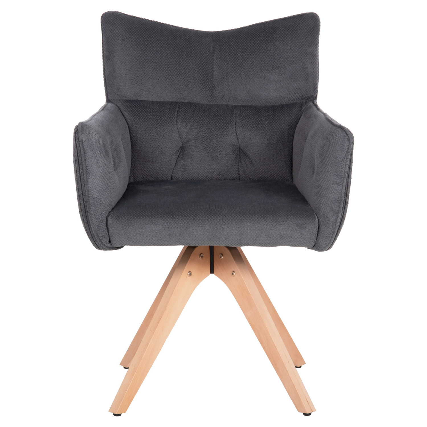 ΠΟΛΥΘΡΟΝΑ ΤΡΑΠΕΖΑΡΙΑΣ QUILL HM9843.03 ΓΚΡΙ ΥΦΑΣΜΑ-ΞΥΛΟ ΟΞΙΑΣ ΠΟΔΙΑ 61x57,5x91Υεκ. 3