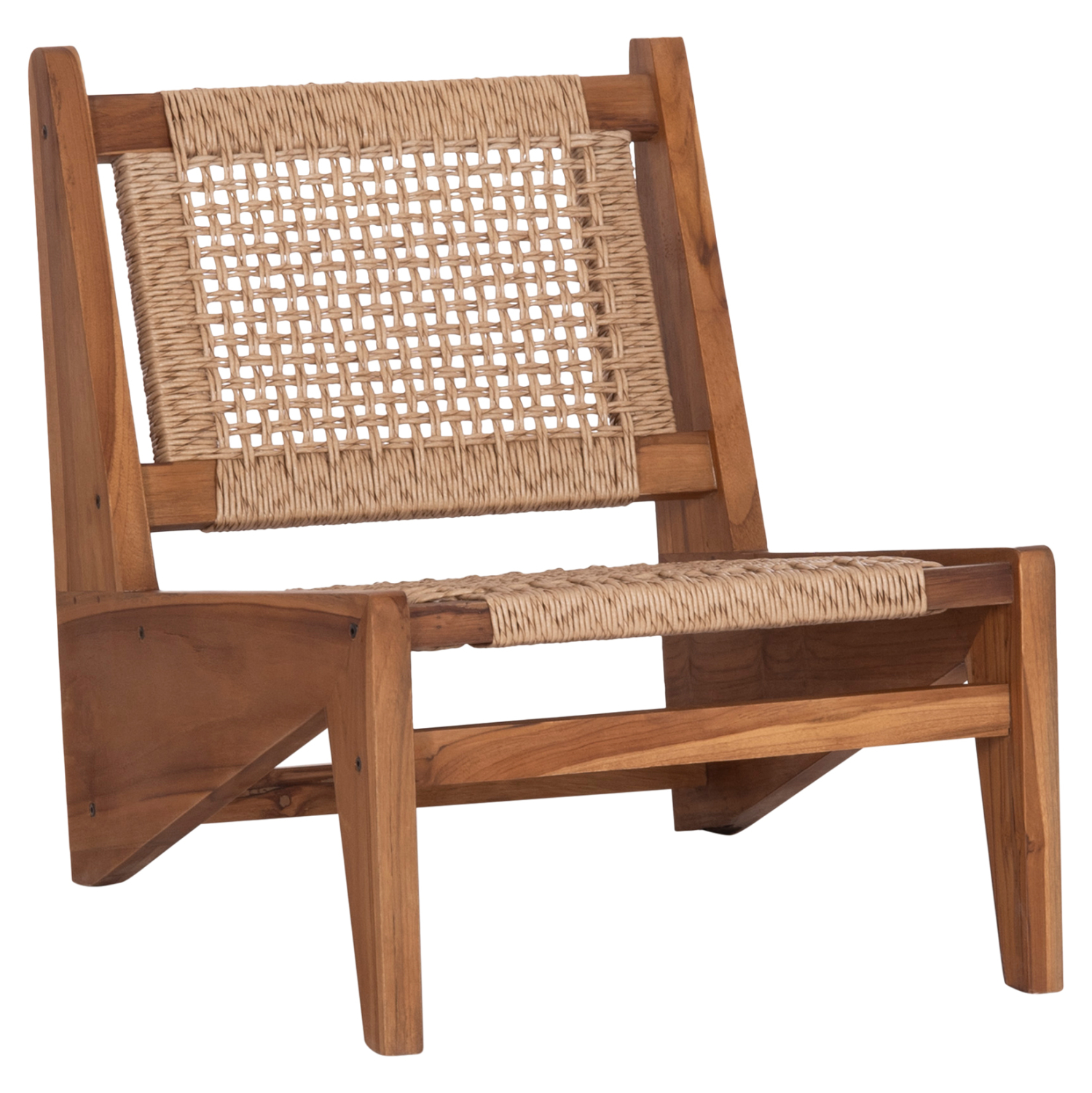 ΚΑΡΕΚΛΑ LOUNGE LUKILLA HM9913 ΞΥΛΟ TEAK ΣΕ ΦΥΣΙΚΟ--ΣΥΝΘ.ΣΧΟΙΝΙ ΜΠΕΖ 55,5x74x65Υεκ. 1