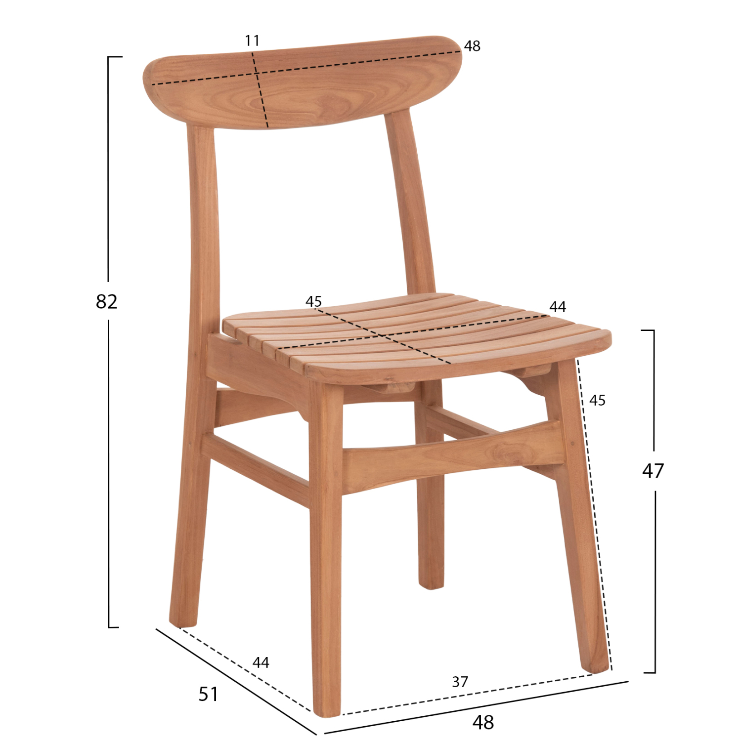ΚΑΡΕΚΛΑ ΤΡΑΠΕΖΑΡΙΑΣ ΕΞ.ΧΩΡΟΥ ROBBIE HM18115 ΞΥΛΟ TEAK--ΦΥΣΙΚΟ 48x51x82Υεκ. 2