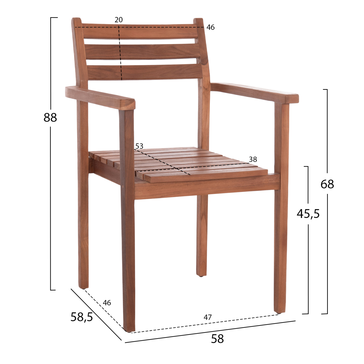 ΠΟΛΥΘΡΟΝΑ KEMPO HM6358 ΞΥΛΟ TEAK ΣΕ ΦΥΣΙΚΟ--58x58,5x88Υεκ. 2
