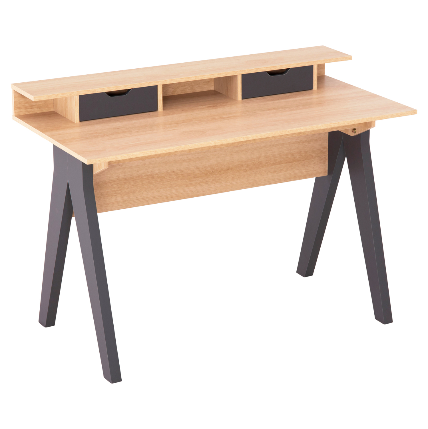 ΓΡΑΦΕΙΟ REXIN HM18290 ΜΕΛΑΜΙΝΗ ΣΕ SONAMA-ΓΚΡΙ 120x19-59x75-85,5ΥΥεκ. 1