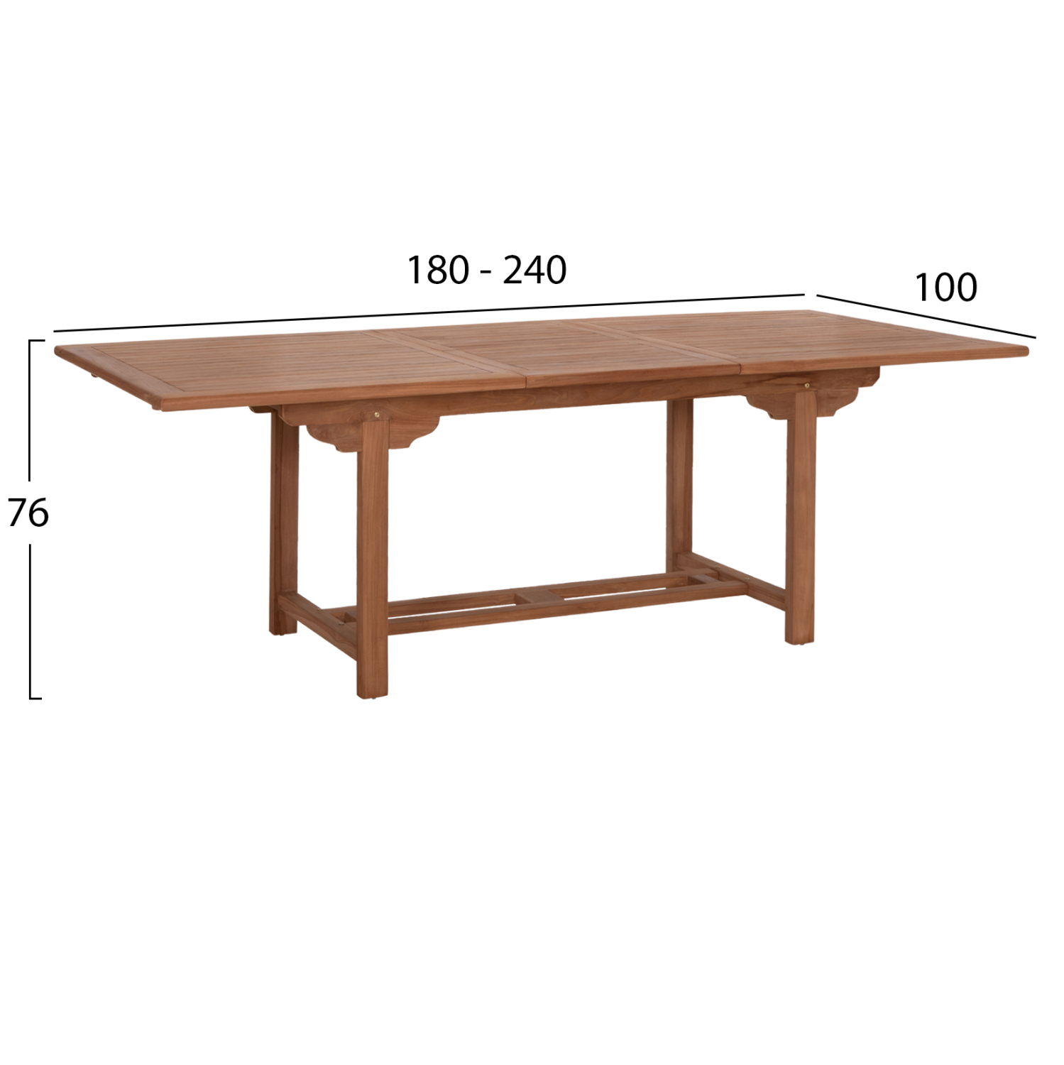 TΡΑΠΕΖΙ ΤΡΑΠΕΖΑΡΙΑΣ ΑΝΟΙΓΟΜΕΝΟ CRANDER HM6376 ΞΥΛΟ TEAK ΣΕ ΦΥΣΙΚΟ 180-240x100x76Υεκ 2