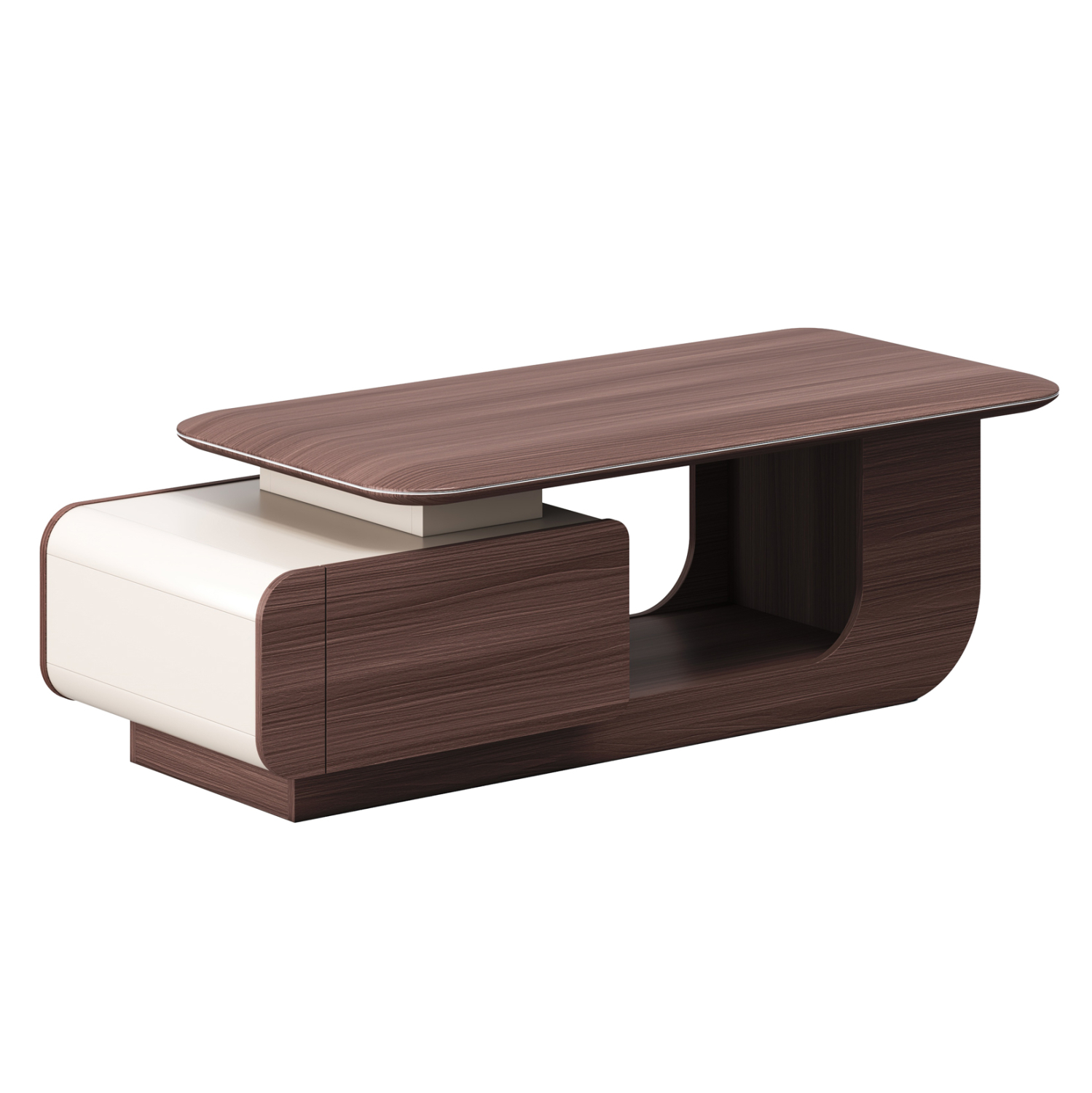 ΤΡΑΠΕΖΙ ΣΑΛΟΝΙΟΥ ΓΡΑΦΕΙΟΥ ΣΕΙΡΑ PRESIDENT HM2150 ΜΕΛΑΜΙΝΗ ΚΑΡΥΔΙ-ΜΠΕΖ 140x60x45Υεκ 1