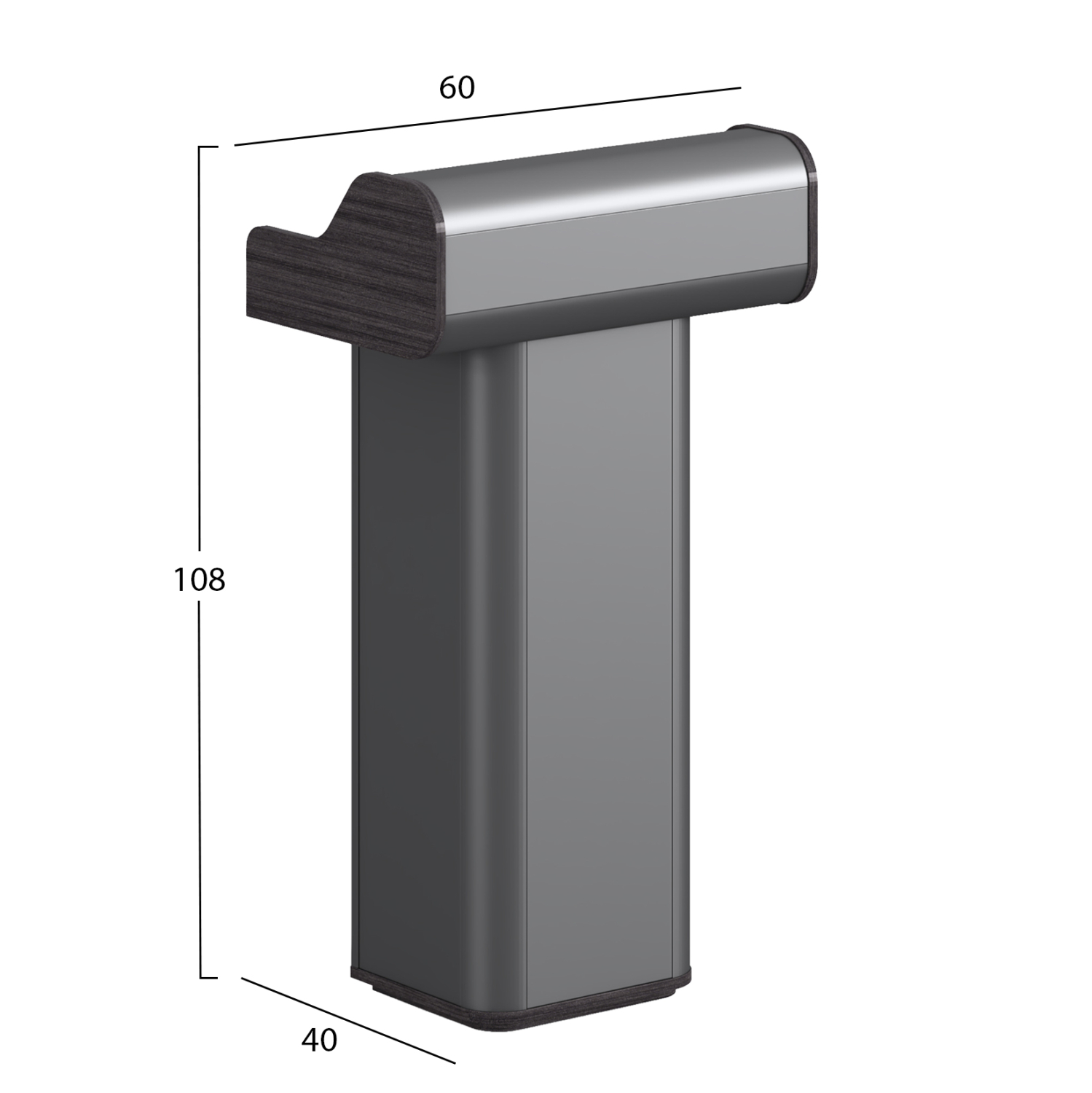 ΑΝΑΛΟΓΙΟ ΟΜΙΛΗΤΗ SPEEKER HM2151 ΜΕΛΑΜΙΝΗ ΣΕ ΓΚΡΙ 60x40x108Υεκ 2