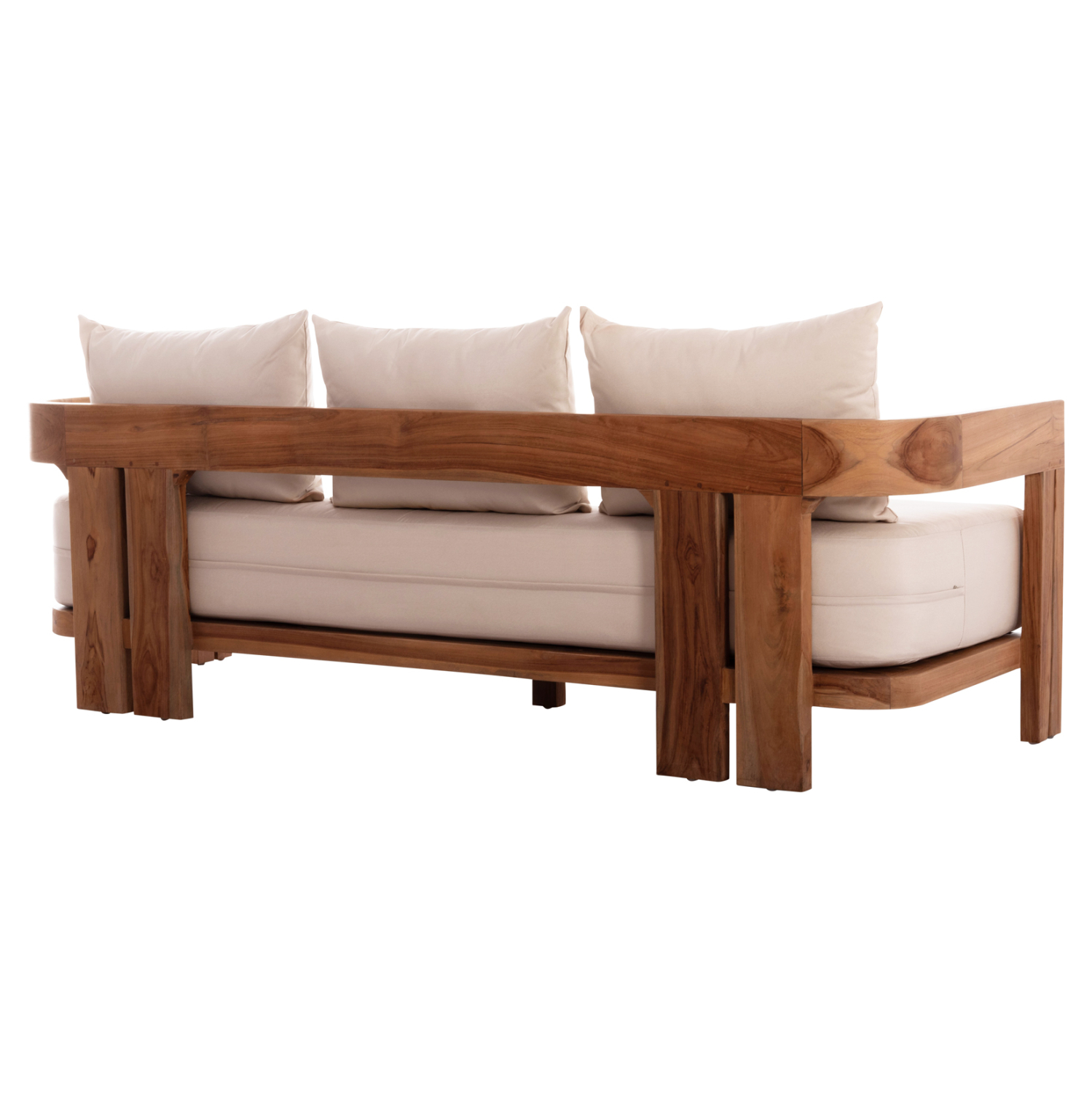 ΚΑΝΑΠΕΣ ΤΡΙΘΕΣΙΟΣ ΣΕΙΡΑ KIOTO HM6382 ΞΥΛΟ TEAK ΦΥΣΙΚΟ-ΜΠΕΖ ΜΑΞΙΛΑΡΙΑ 210x74x72Υεκ. 5