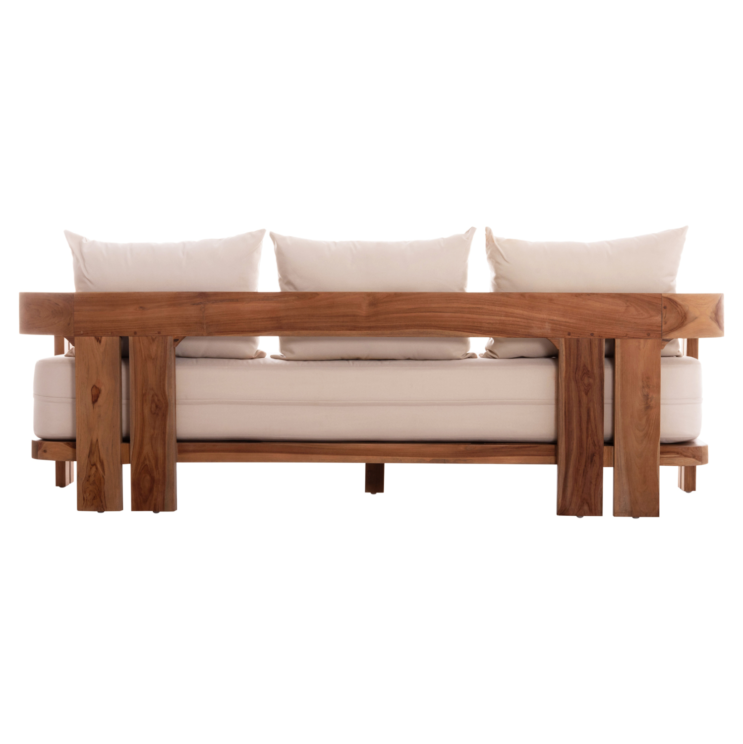ΚΑΝΑΠΕΣ ΤΡΙΘΕΣΙΟΣ ΣΕΙΡΑ KIOTO HM6382 ΞΥΛΟ TEAK ΦΥΣΙΚΟ-ΜΠΕΖ ΜΑΞΙΛΑΡΙΑ 210x74x72Υεκ. 6