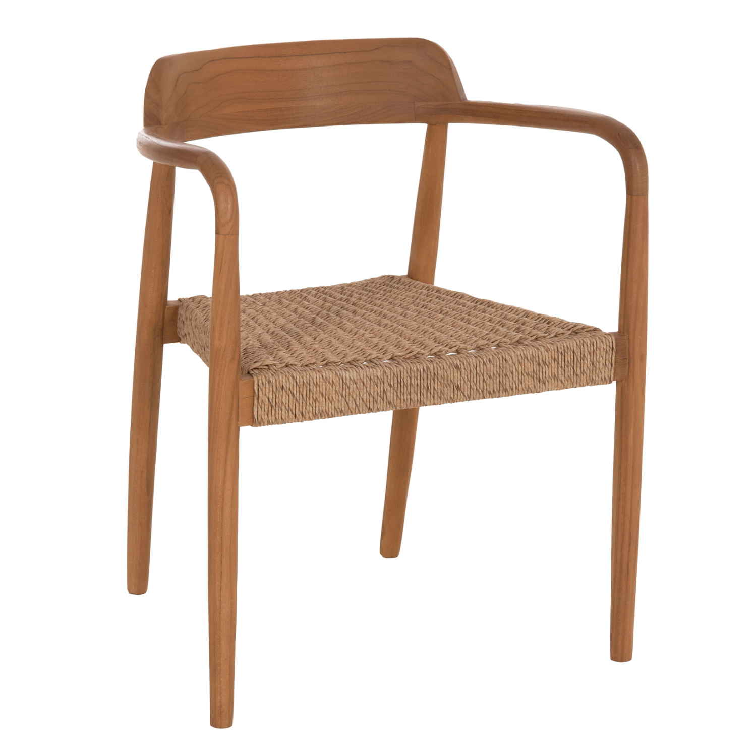 ΠΟΛΥΘΡΟΝΑ ΤΡΑΠΕΖΑΡΙΑΣ ROBBY HM18350 ΞΥΛΟ TEAK &amp; ΣΧΟΙΝΙ VIRO ΦΥΣΙΚΟ 55x50x71Υεκ. 1