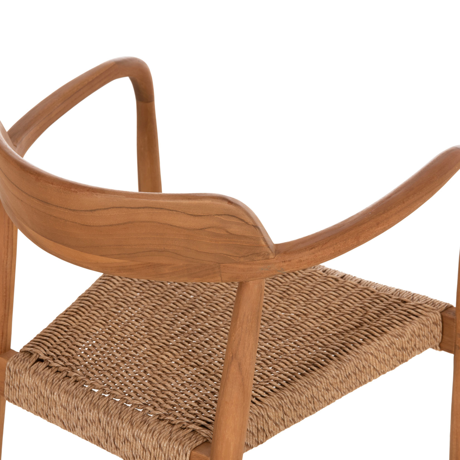 ΠΟΛΥΘΡΟΝΑ ΤΡΑΠΕΖΑΡΙΑΣ ROBBY HM18350 ΞΥΛΟ TEAK &amp; ΣΧΟΙΝΙ VIRO ΦΥΣΙΚΟ 55x50x71Υεκ. 10