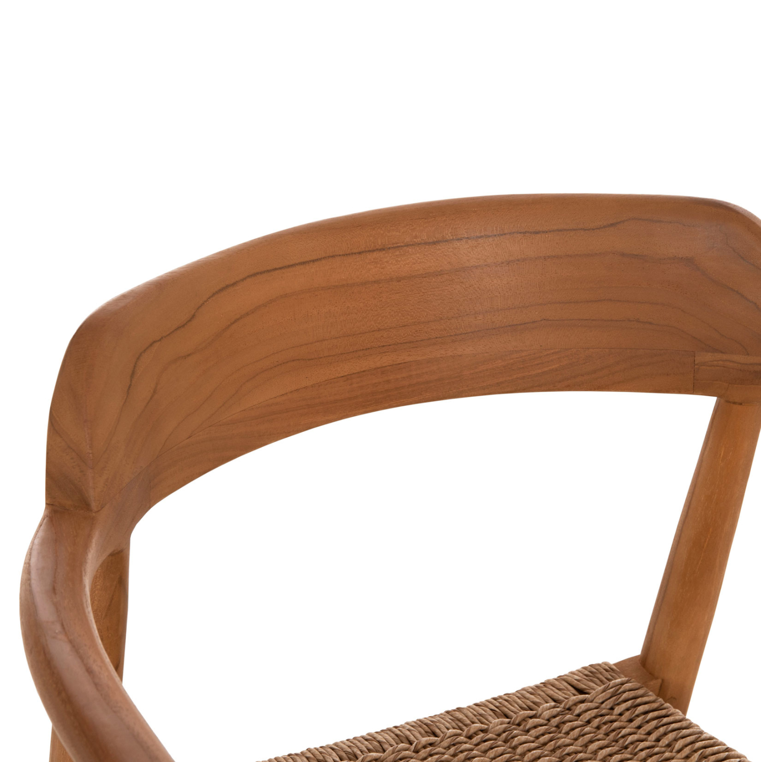 ΠΟΛΥΘΡΟΝΑ ΤΡΑΠΕΖΑΡΙΑΣ ROBBY HM18350 ΞΥΛΟ TEAK &amp; ΣΧΟΙΝΙ VIRO ΦΥΣΙΚΟ 55x50x71Υεκ. 7