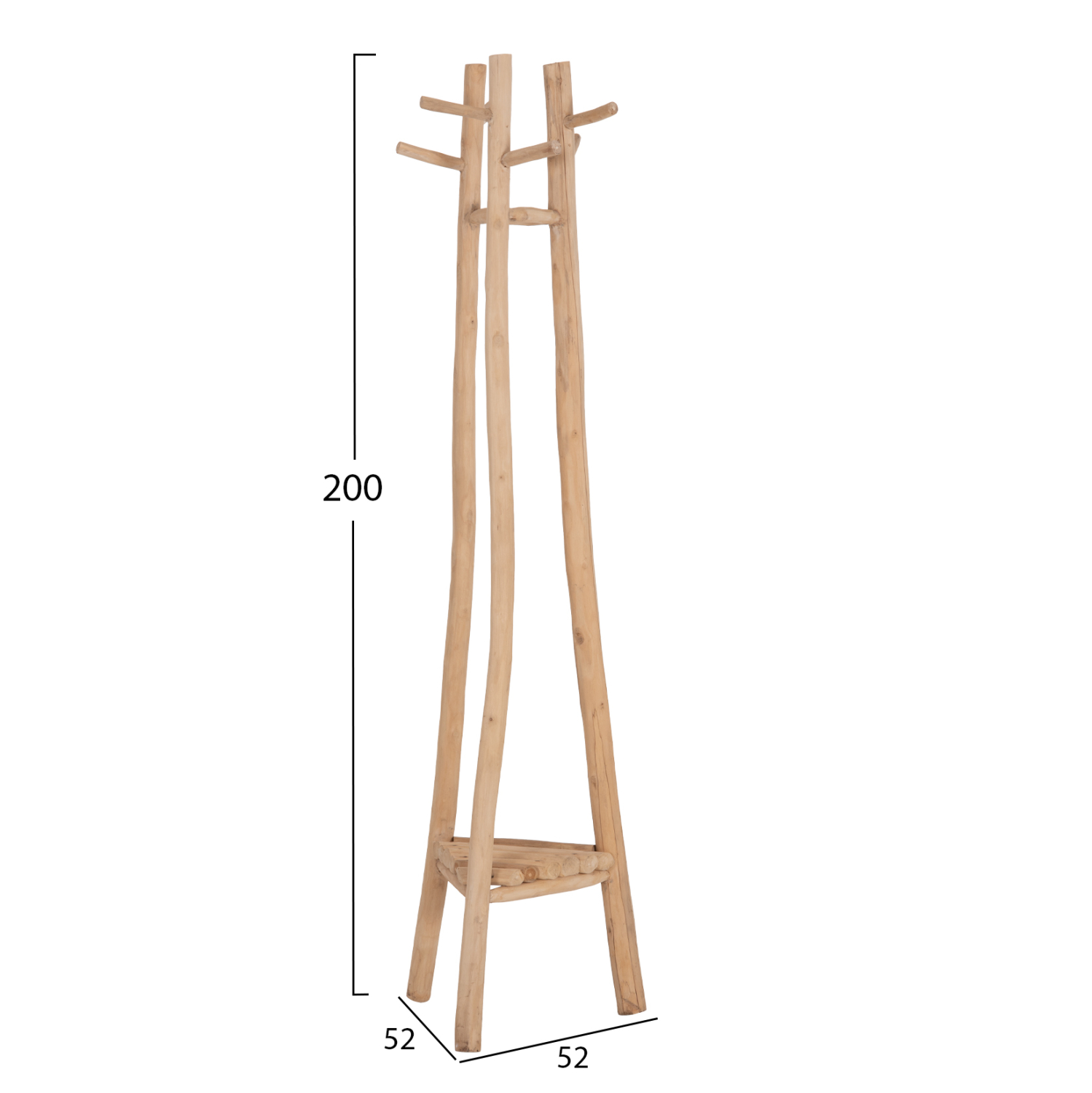 ΚΑΛΟΓΕΡΟΣ ΜΕ 3 ΚΟΛΩΝΕΣ TRIDEM HM4881 ΞΥΛΟ TEAK ΣΕ ΦΥΣΙΚΟ 52x52x200Υεκ. 2