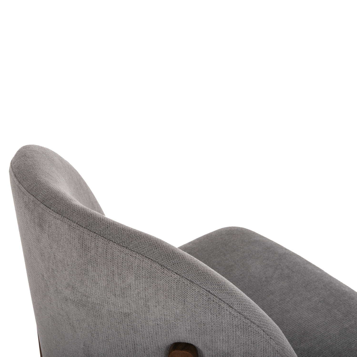 ΚΑΡΕΚΛΑ ΤΡΑΠΕΖΑΡΙΑΣ RAMMER HM9744.01 RUBBERWOOD ΣΕ ΚΑΡΥΔΙ-ΓΚΡΙ ΥΦΑΣΜΑ 57x55x86Υεκ. 10