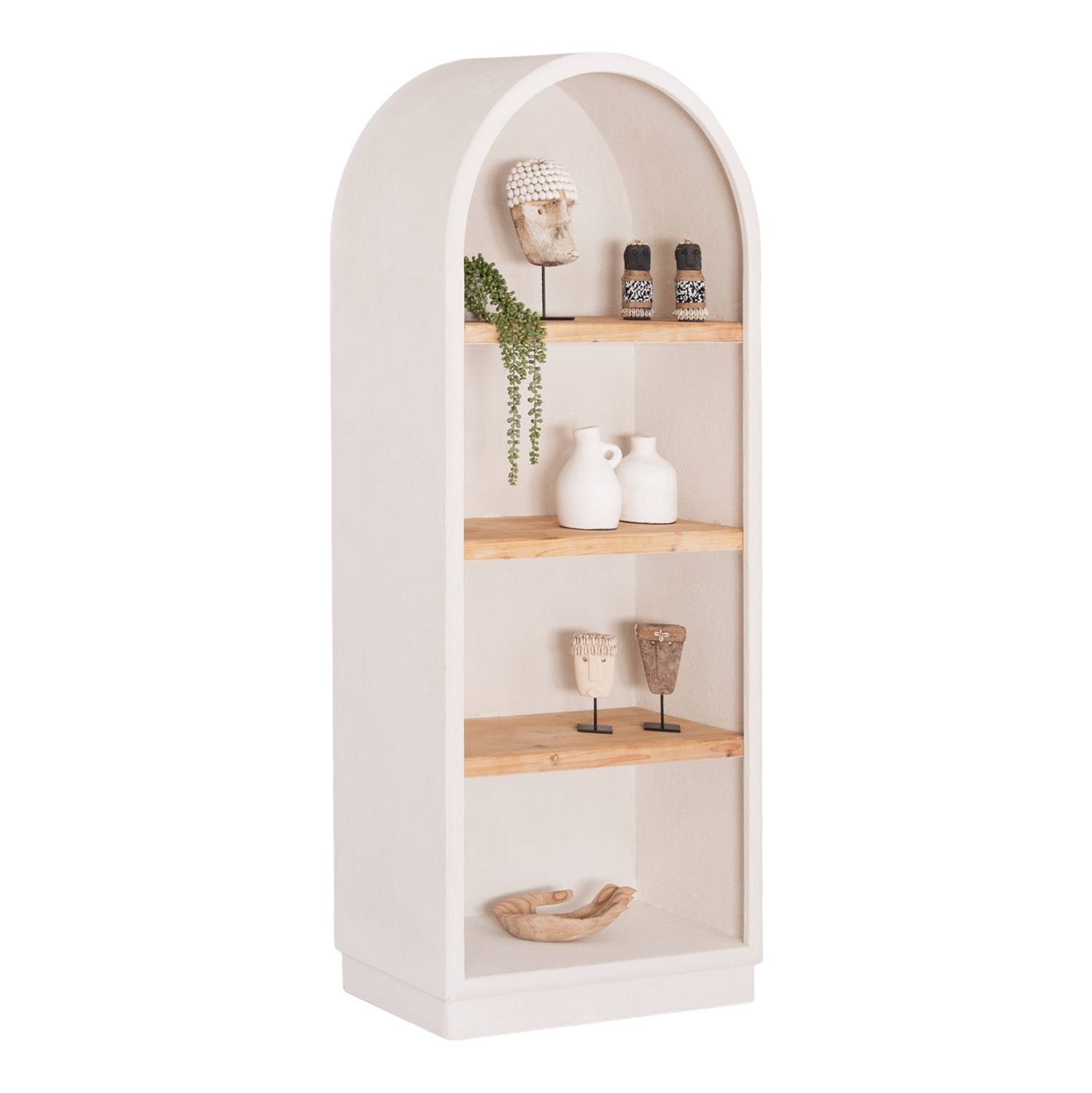 ΡΑΦΙΕΡΑ ΣΕΙΡΑ SANTORINI HM18044 MDF ΥΠΟΛΕΥΚΟ-ΡΑΦΙΑ ΞΥΛΟ ΕΛΑΤΟΥ ΦΥΣΙΚΟ 80x38x188,5Υεκ. 1