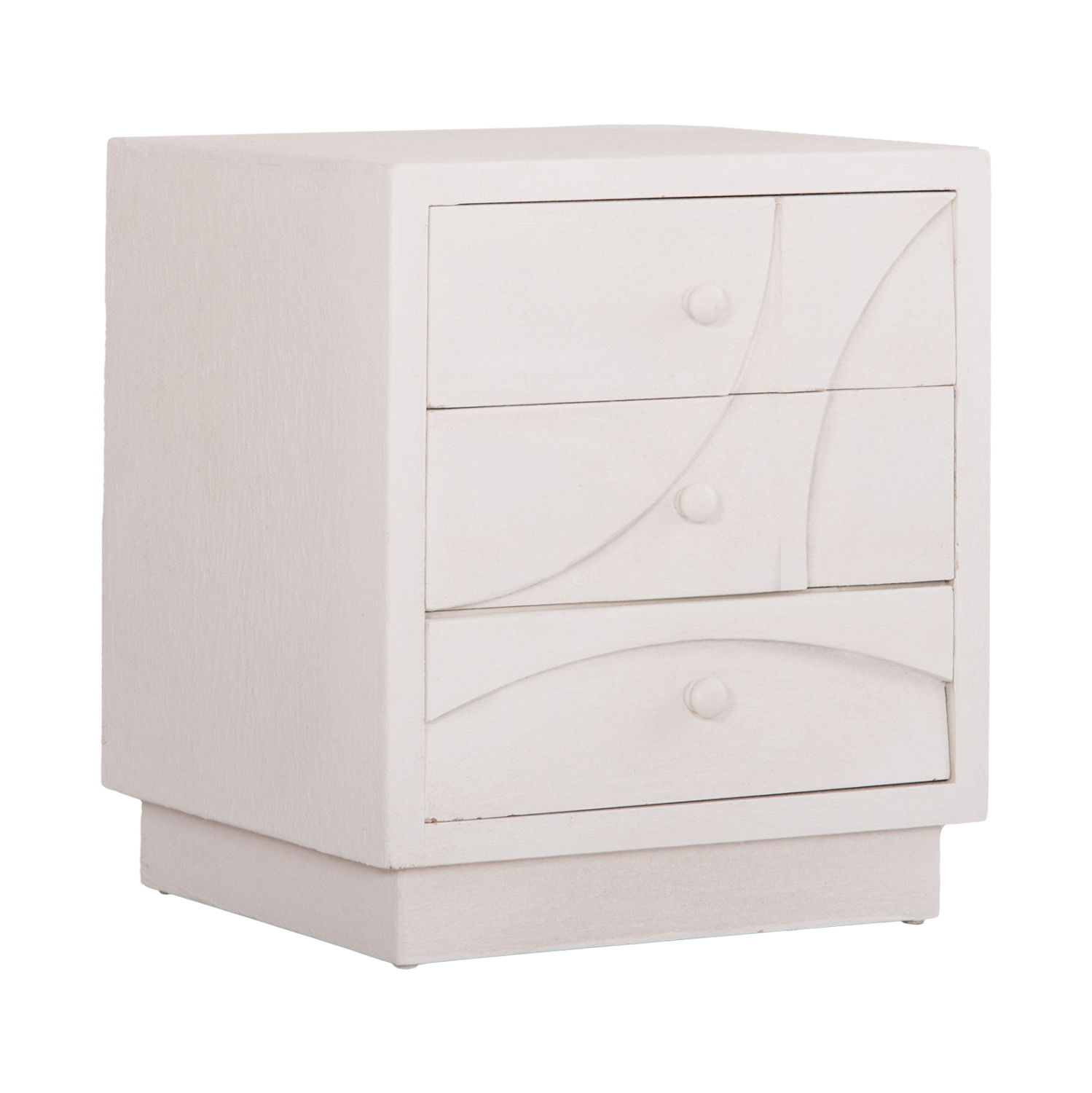 ΚΟΜΟΔΙΝΟ ΣΕΙΡΑ SANTORINI HM18047 MDF ΣΕ ΥΠΟΛΕΥΚΟ ΧΡΩΜΑ-3 ΣΥΡΤΑΡIA 48x38x55,5Υεκ. 1