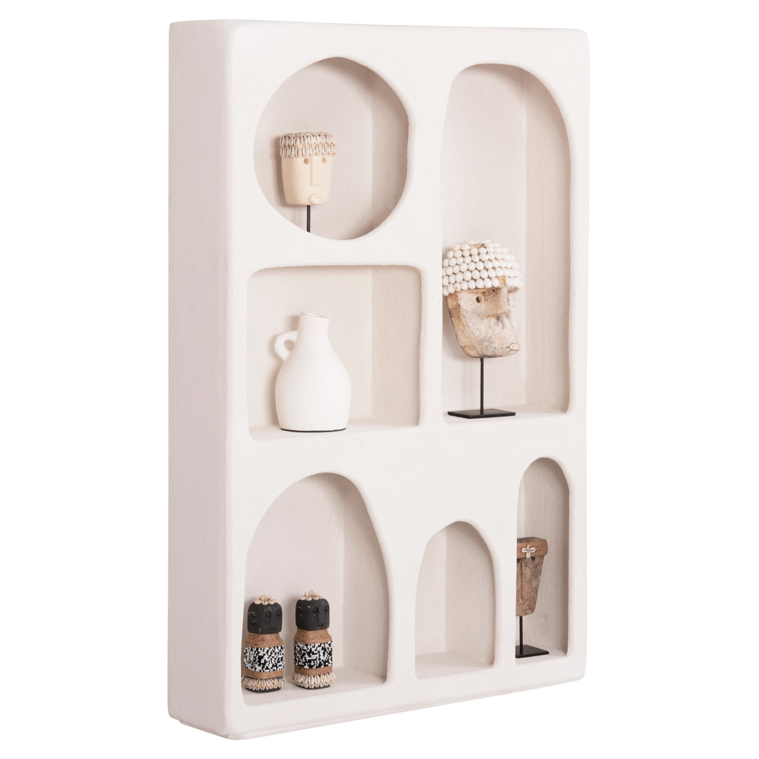 ΡΑΦΙΕΡΑ-ΚΟΜΜΟ ΣΕΙΡΑ SANTORINI HM18059 MDF ΣΕ ΥΠΟΛΕΥΚΟ 80x18x120Υεκ. 1