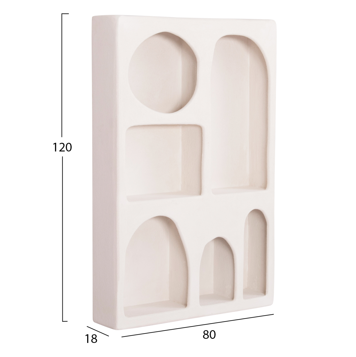 ΡΑΦΙΕΡΑ-ΚΟΜΜΟ ΣΕΙΡΑ SANTORINI HM18059 MDF ΣΕ ΥΠΟΛΕΥΚΟ 80x18x120Υεκ. 2