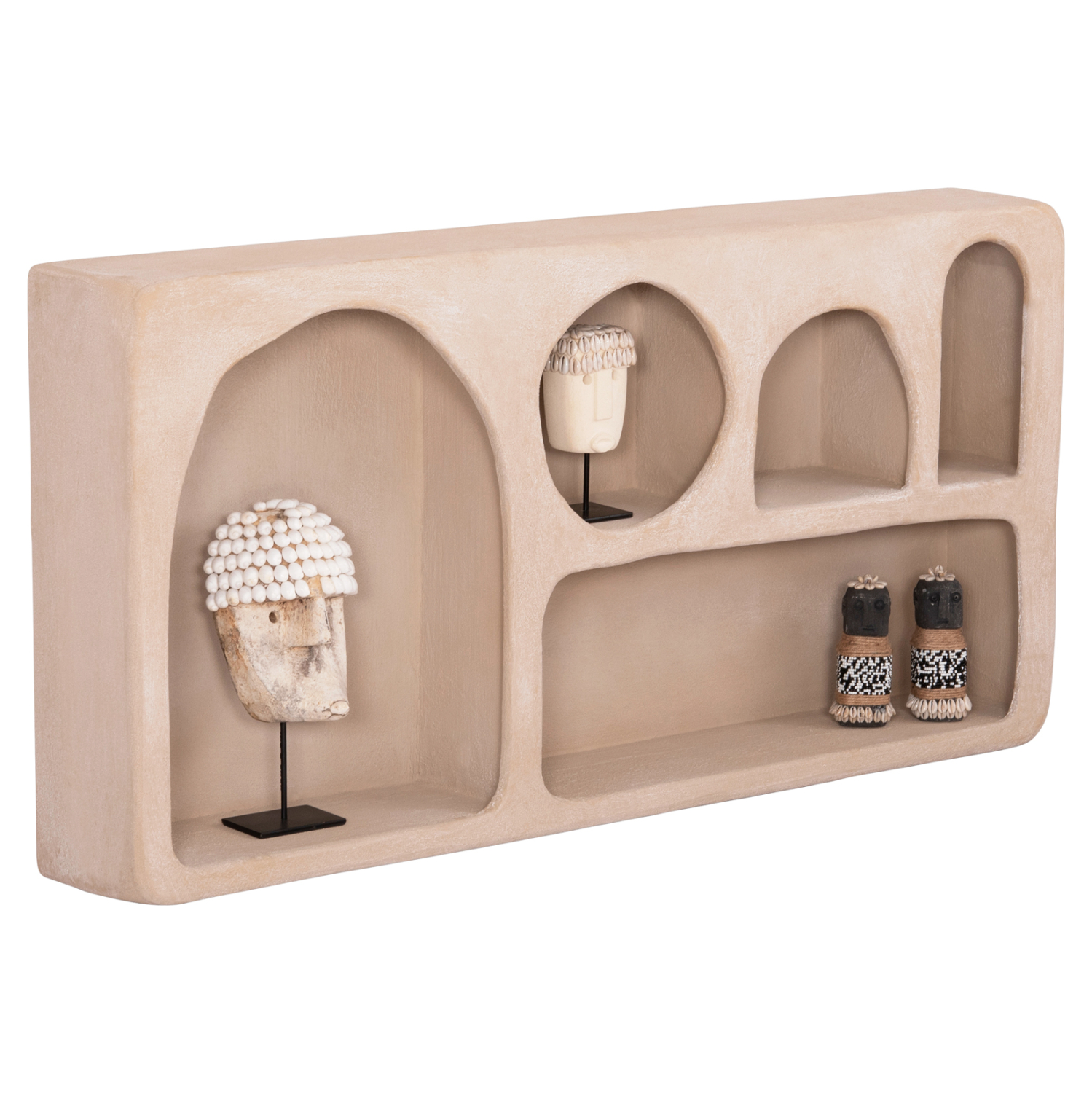 ΡΑΦΙ ΤΟΙΧΟΥ ΣΕΙΡΑ SANTORINI HM18063.02 MDF ΣΕ ΚΑΦΕ 120x18x60Υεκ. 1