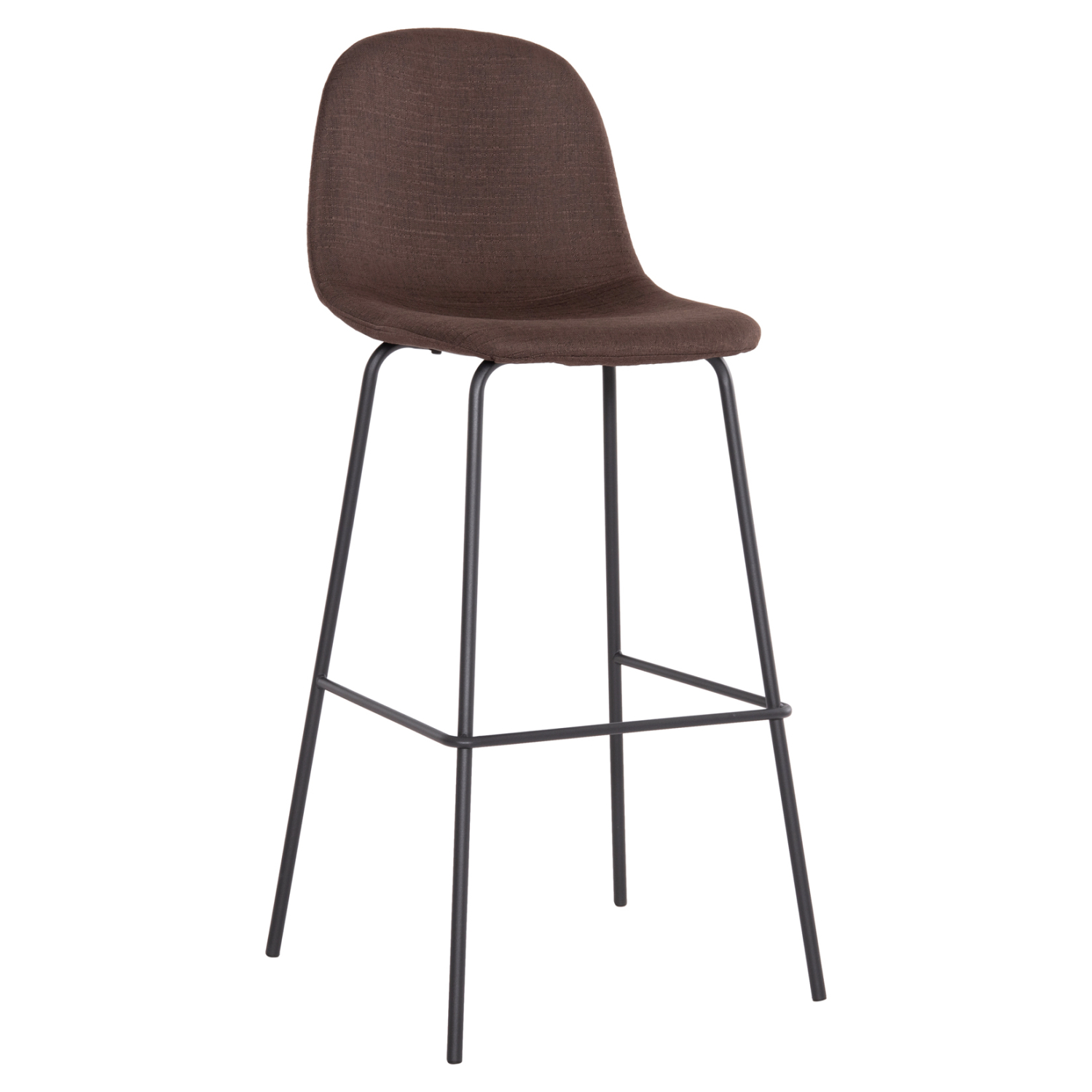 ΣΚΑΜΠΟ ΜΠΑΡ VINCENT HM8579.23 ΚΑΦΕ ΥΦΑΣΜΑ-ΜΑΥΡΟΣ ΜΕΤΑΛΛΙΚΟΣ ΣΚΕΛΕΤΟΣ 47x46x104Υεκ. 1