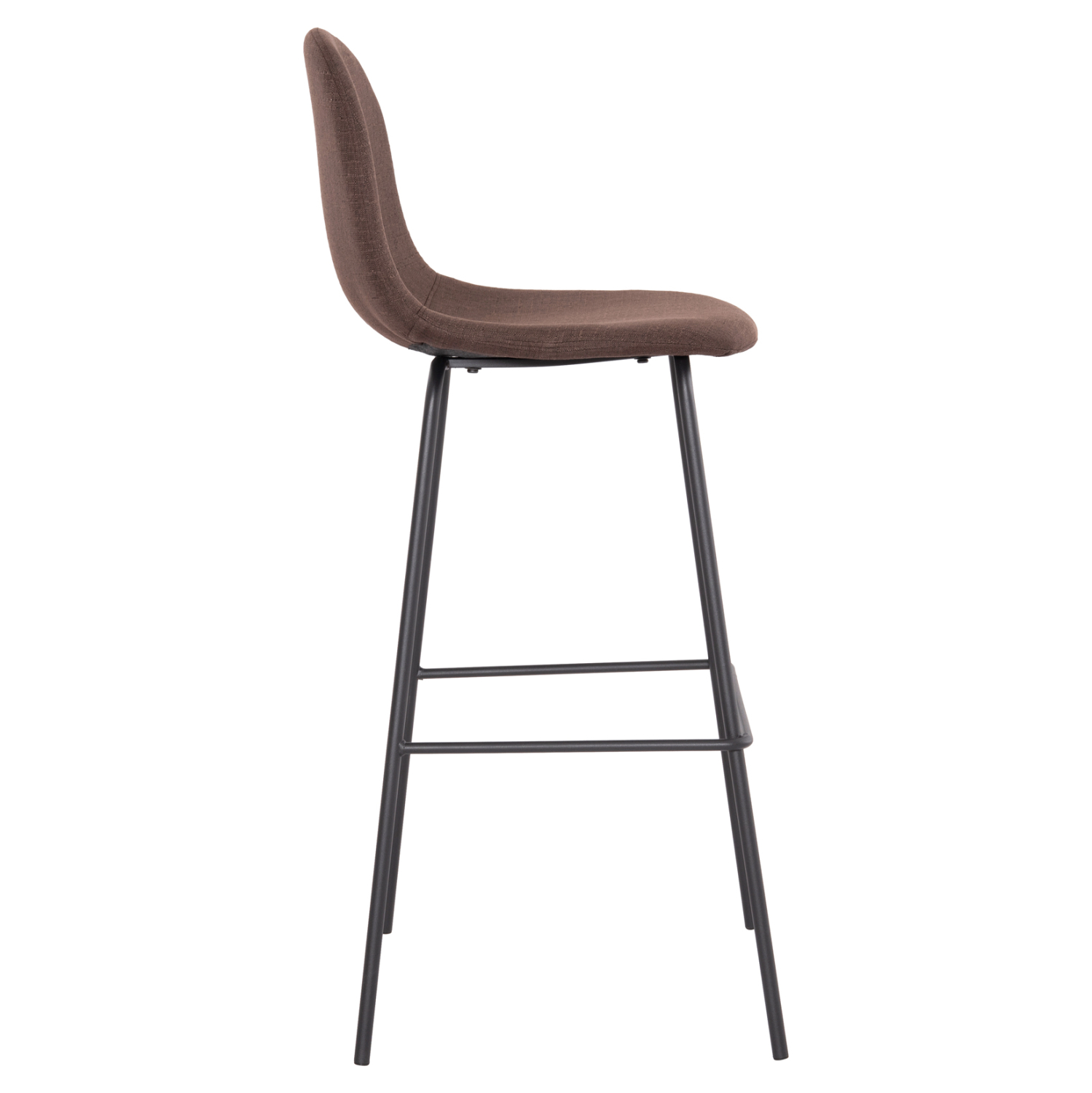 ΣΚΑΜΠΟ ΜΠΑΡ VINCENT HM8579.23 ΚΑΦΕ ΥΦΑΣΜΑ-ΜΑΥΡΟΣ ΜΕΤΑΛΛΙΚΟΣ ΣΚΕΛΕΤΟΣ 47x46x104Υεκ. 4