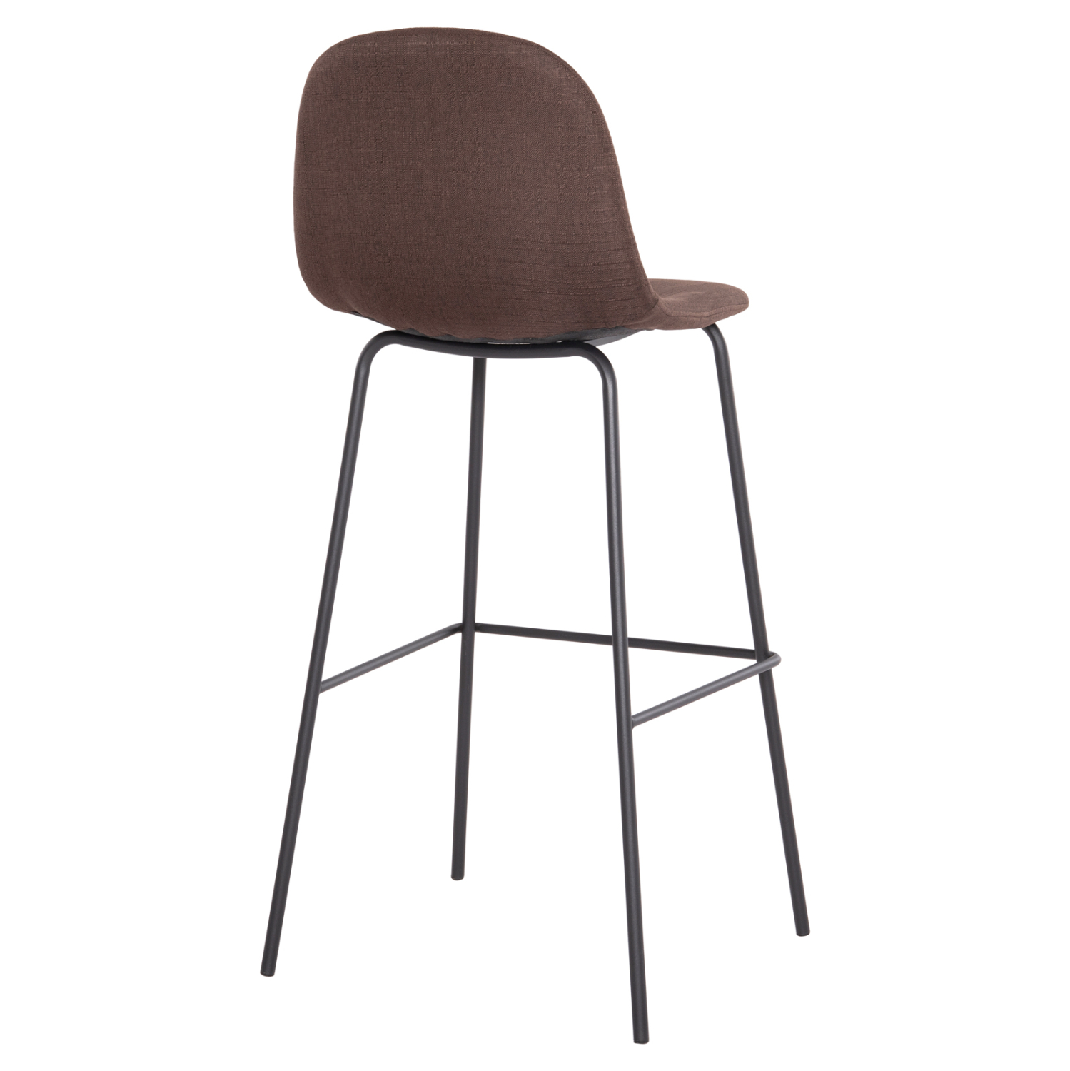 ΣΚΑΜΠΟ ΜΠΑΡ VINCENT HM8579.23 ΚΑΦΕ ΥΦΑΣΜΑ-ΜΑΥΡΟΣ ΜΕΤΑΛΛΙΚΟΣ ΣΚΕΛΕΤΟΣ 47x46x104Υεκ. 5