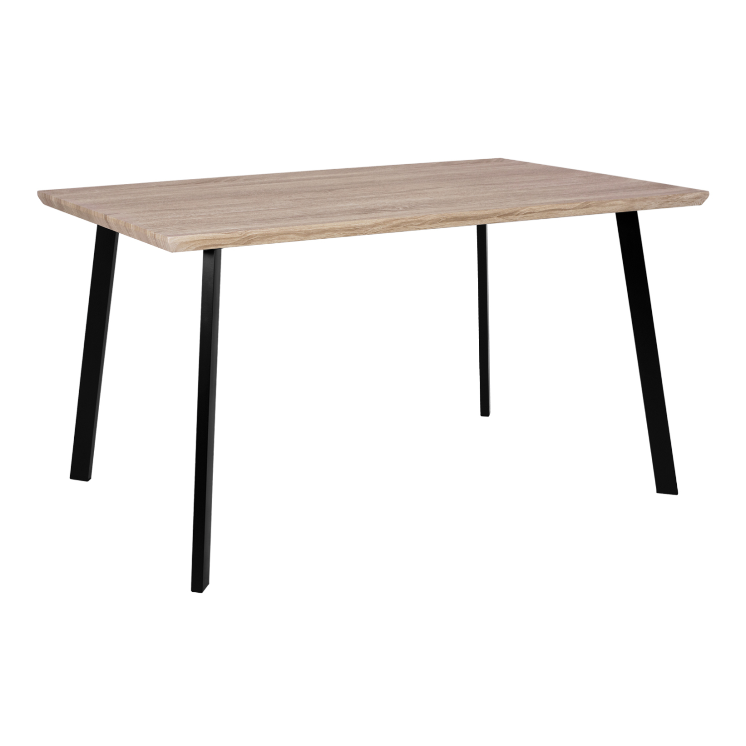 ΤΡΑΠΕΖΙ ΤΡΑΠΕΖΑΡΙΑΣ OFIRA 140X80 SONAMA ΜΕ ΜΑΥΡΑ ΠΟΔΙΑ HM8374 1