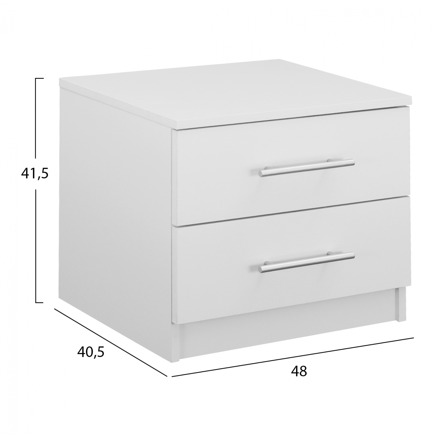 ΚΟΜΟΔΙΝΟ ΜΕΛΑΜΙΝΗΣ CHELSEA HM2220.05 ΛΕΥΚΟ 48x40,5x41,5 εκ. 2