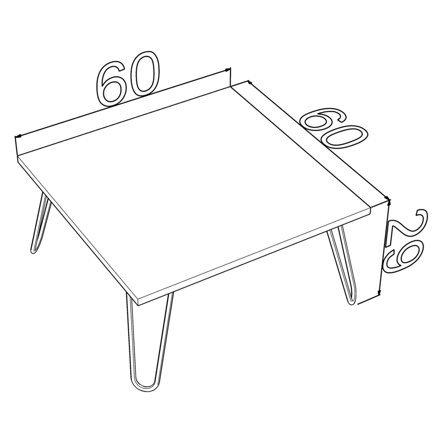 ΤΡΑΠΕΖΙ ΣΑΛΟΝΙΟΥ DIANE HM9180.01 SONAMA ΛΕΥΚΟ 60x60x29Y εκ. 2