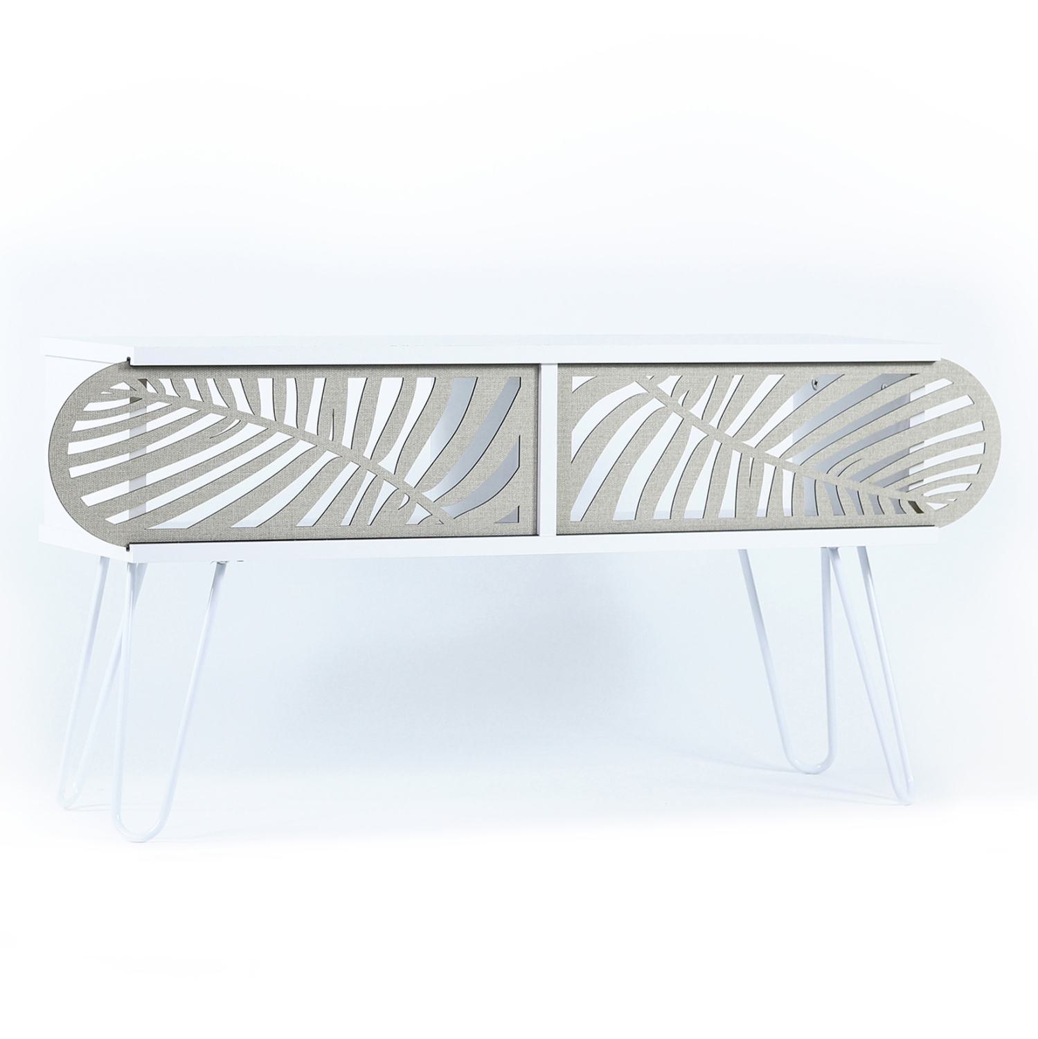 ΕΠΙΠΛΟ ΤΗΛΕΟΡΑΣΗΣ ΜΕΛΑΜΙΝΗΣ SILLIA HM9188.02 ΛΕΥΚΟ ΕΚΡΟΥ 106x30x48Y εκ. 3