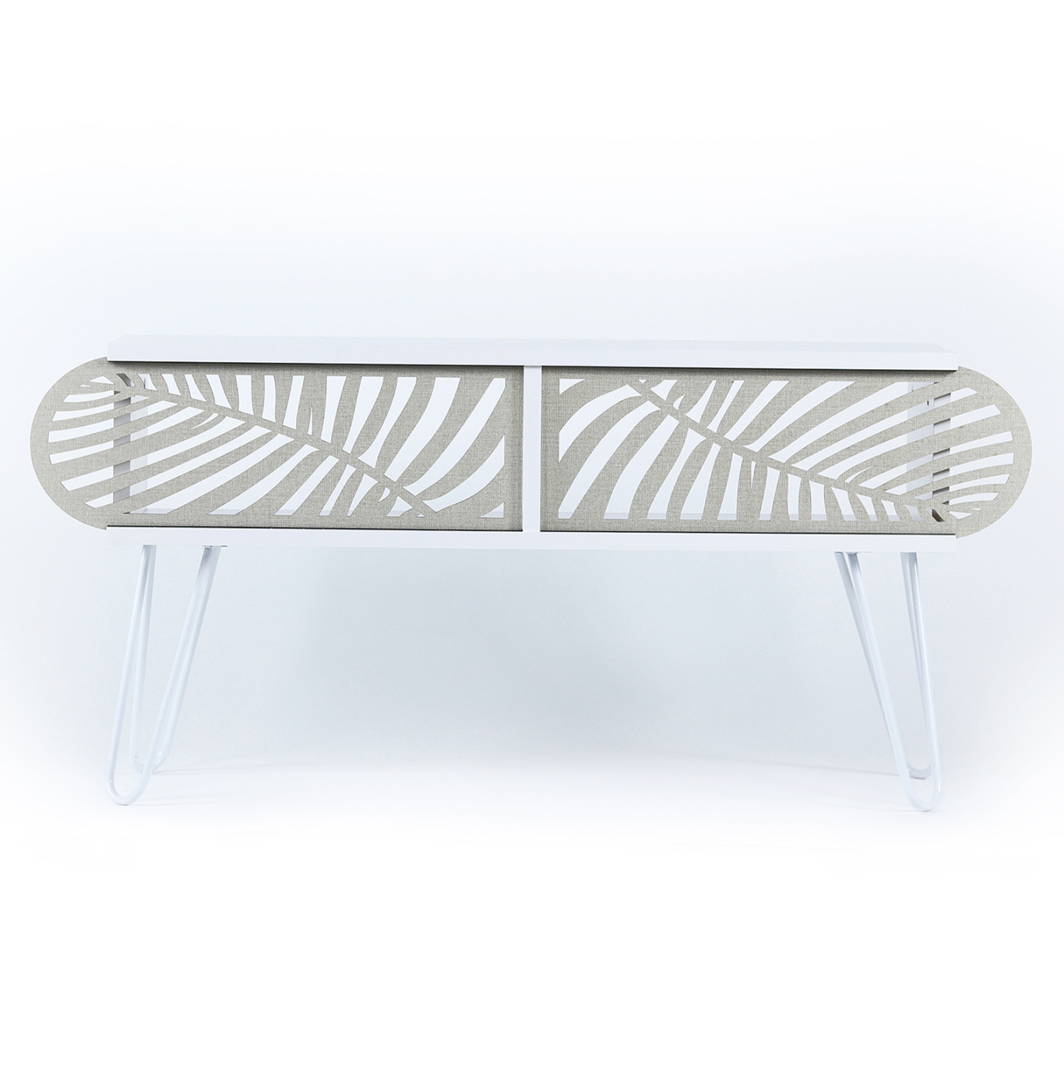 ΕΠΙΠΛΟ ΤΗΛΕΟΡΑΣΗΣ ΜΕΛΑΜΙΝΗΣ SILLIA HM9188.02 ΛΕΥΚΟ ΕΚΡΟΥ 106x30x48Y εκ. 4