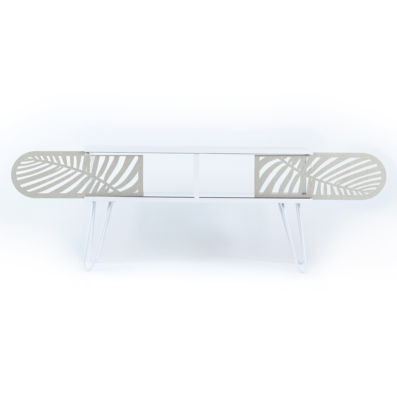 ΕΠΙΠΛΟ ΤΗΛΕΟΡΑΣΗΣ ΜΕΛΑΜΙΝΗΣ SILLIA HM9188.02 ΛΕΥΚΟ ΕΚΡΟΥ 106x30x48Y εκ. 5