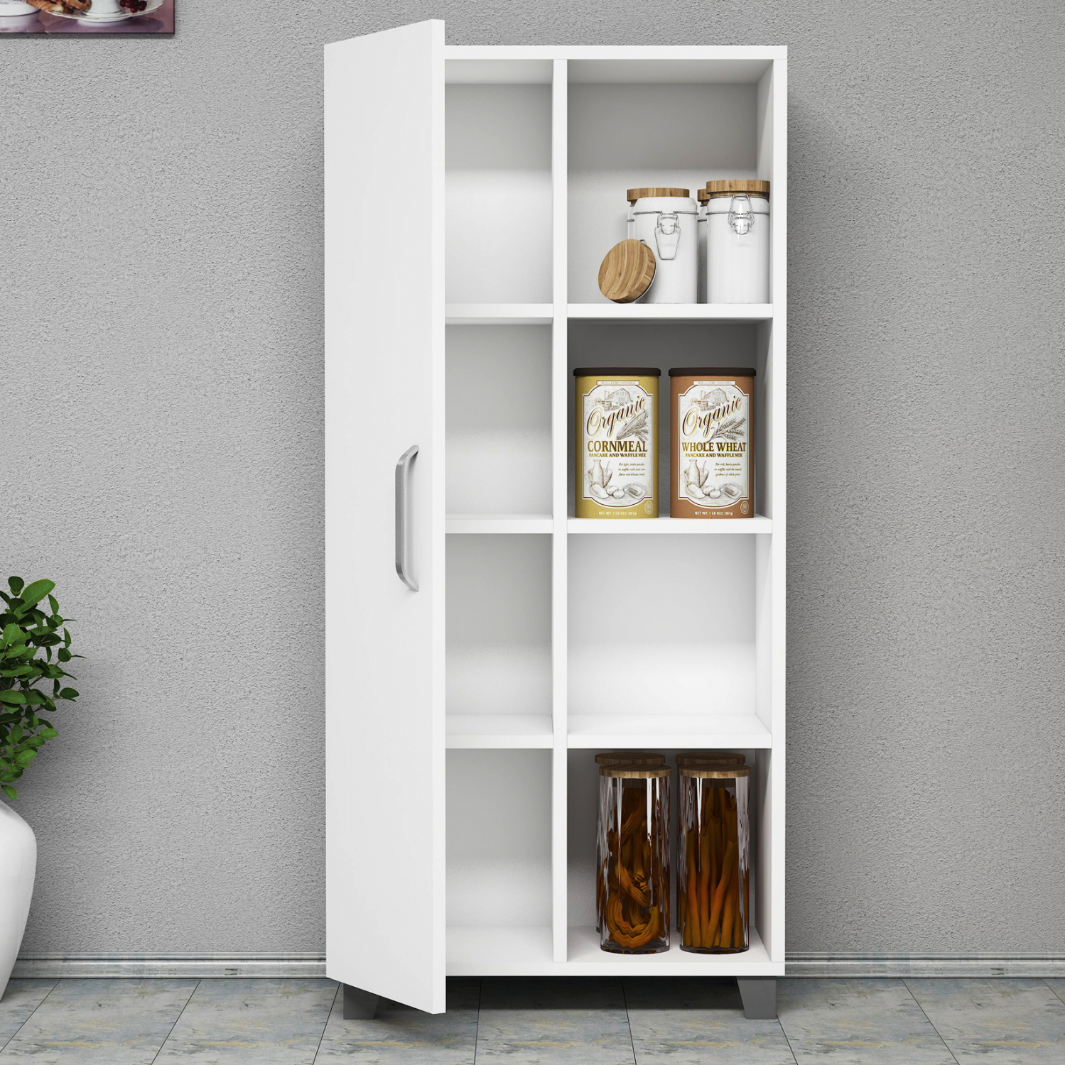 ΝΤΟΥΛΑΠΙ ΡΑΦΙΕΡΑ ΛΕΥΚΟ HM9239.01 60x31,8x129,6 εκ. 4