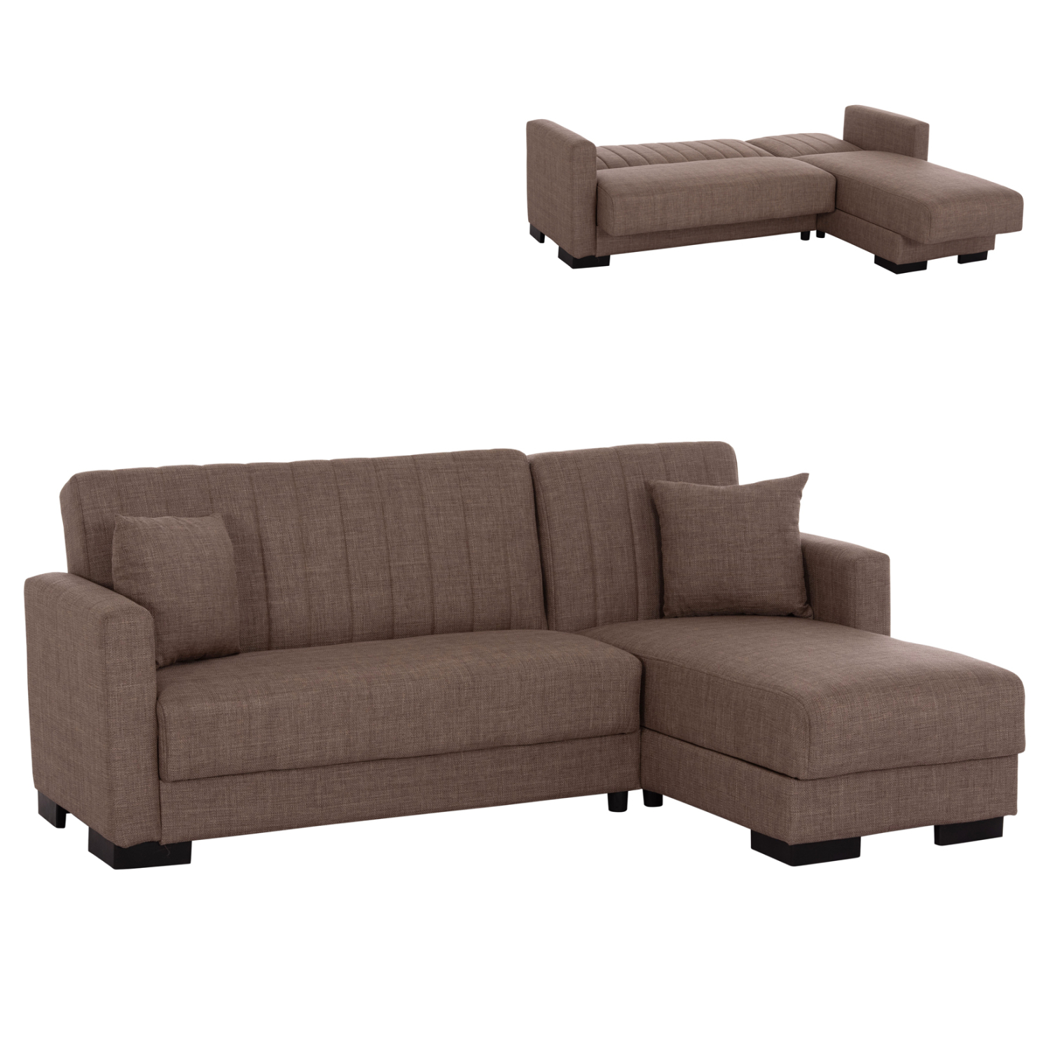 ΚΑΝΑΠΕΣ ΚΡΕΒΑΤΙ GHUFRAN ΓΩΝΙΑ ΑΝΑΣΤΡΕΨΙΜΗ ΚΑΦΕ HM3244.02 ΜΕ ΑΠΟΘΗΚΕΤΙΚΟ ΧΩΡΟ 202x140x78Yεκ. 1