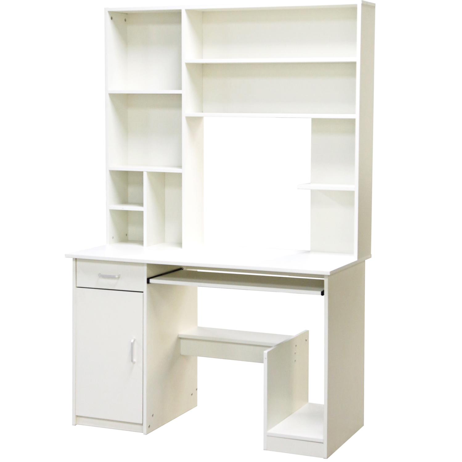 ΓΡΑΦΕΙΟ ΜΕ ΒΙΒΛΙΟΘΗΚΗ-ΡΑΦΙΕΡΑ STATUS ΛΕΥΚΟ HM2032.03 120x55,5x182,5 εκ. 4