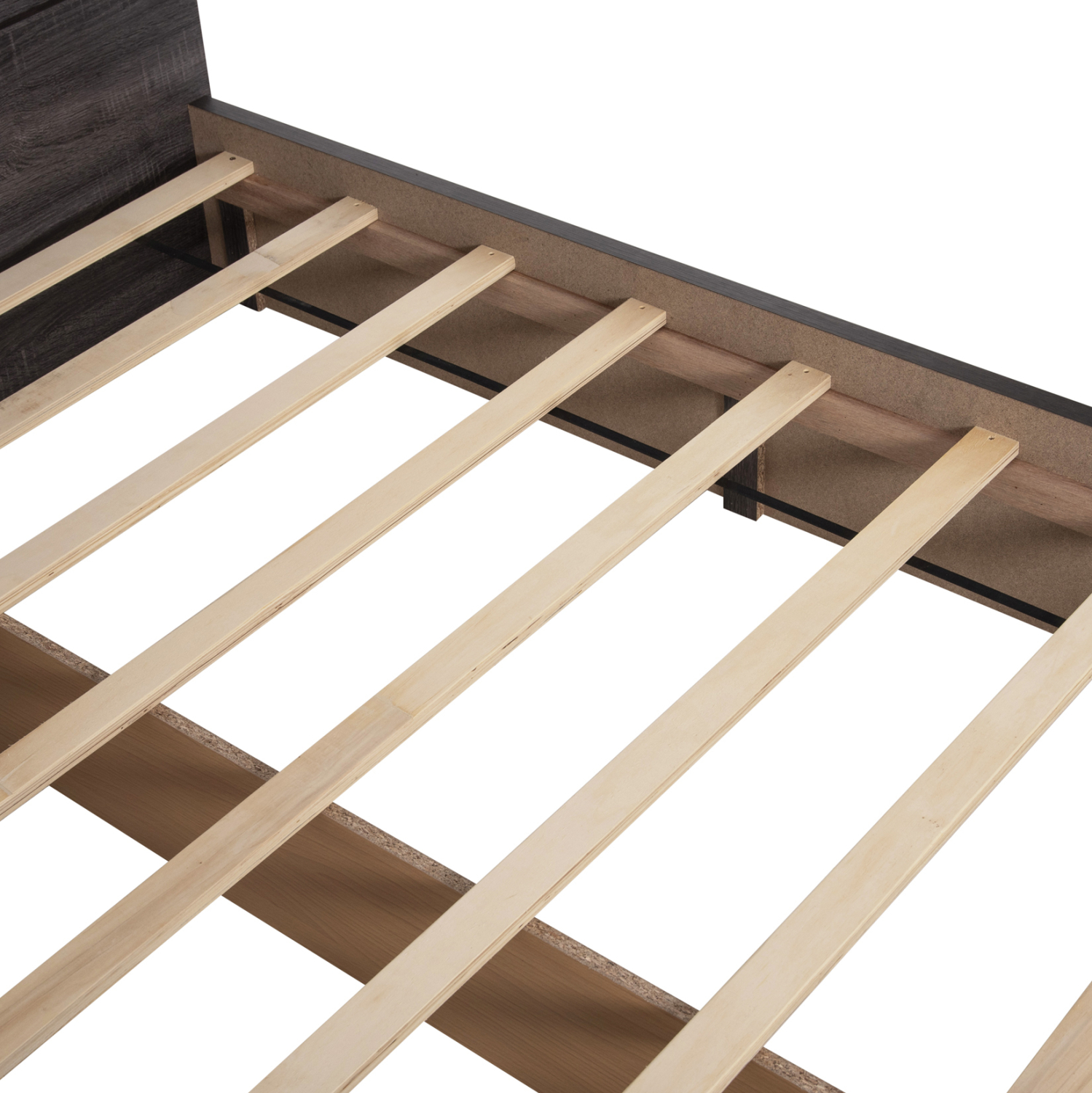 ΚΡΕΒΑΤΙ ΜΕΛΑΜΙΝΗΣ CAPRI HM312.07 ΜΕ 2 ΣΥΡΤΑΡΙΑ ΑΝΘΡΑΚΙ ΓΙΑ ΣΤΡΩΜΑ 150x200εκ. 9