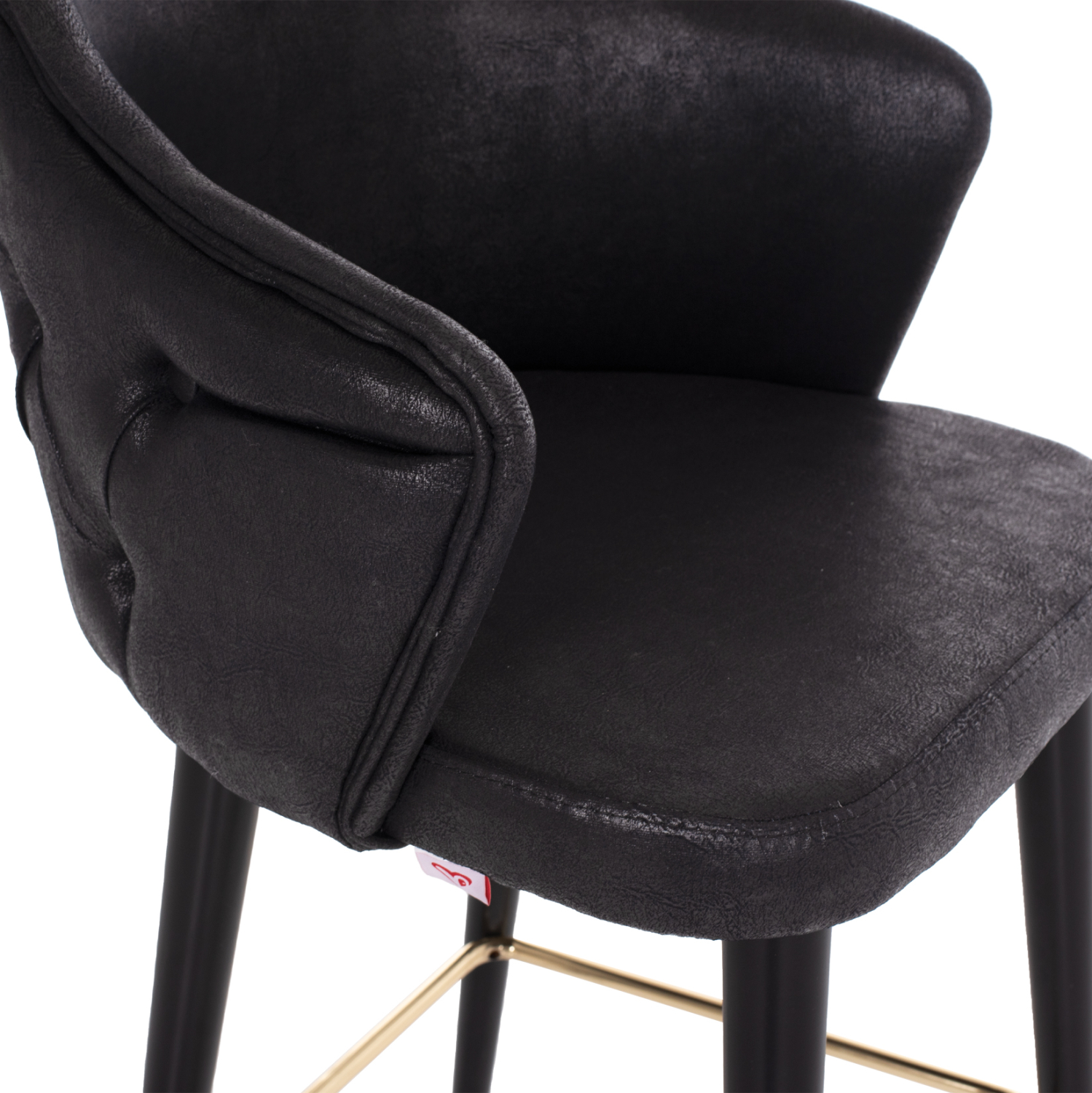 ΣΚΑΜΠΟ BAR ΕΠΑΓΓΕΛΜΑΤΙΚΟ ALONZO HM9281.14 Τ.NUBUCK ΜΑΥΡΟ ΞΥΛΙΝΟ 50x62x108,5Υεκ. 10