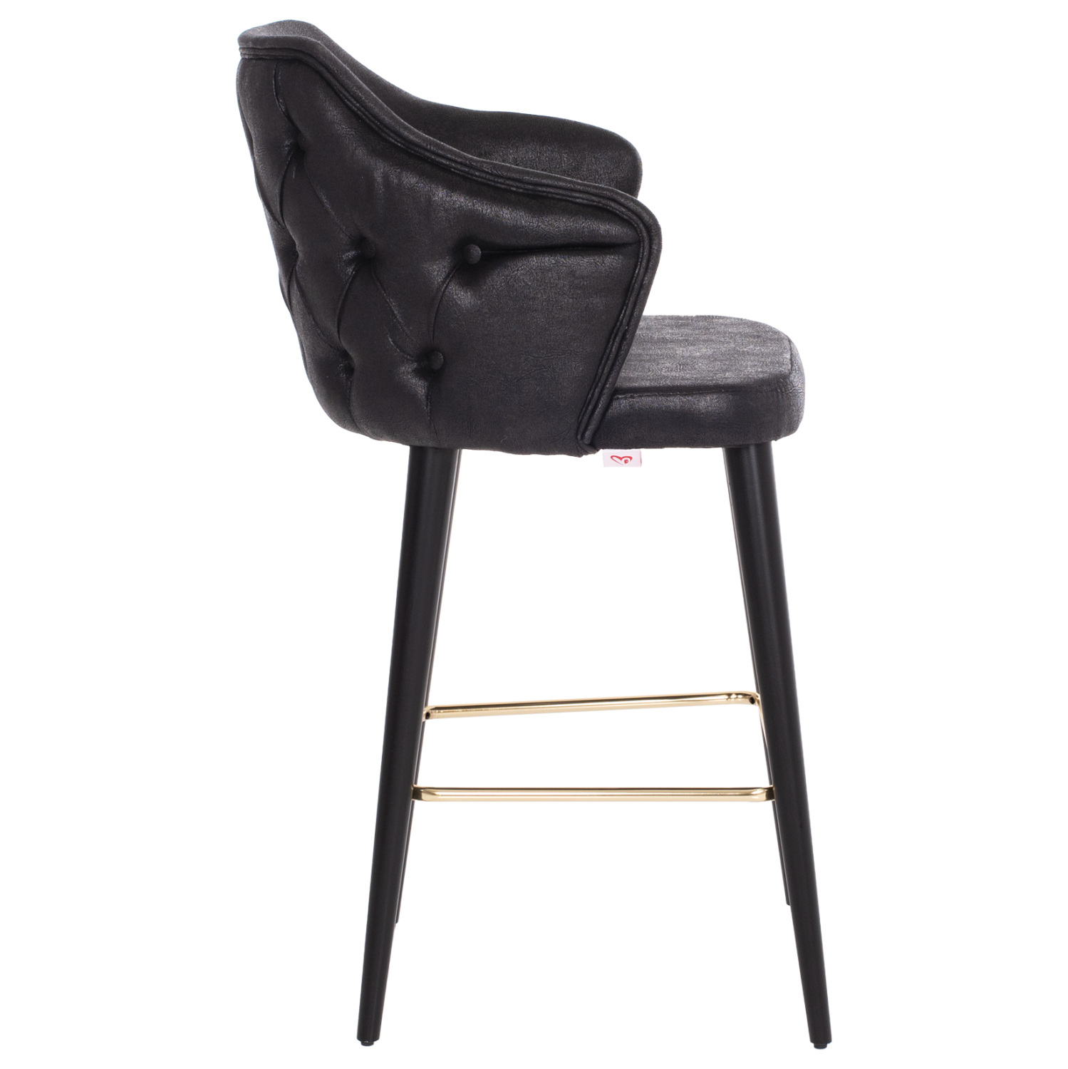 ΣΚΑΜΠΟ BAR ΕΠΑΓΓΕΛΜΑΤΙΚΟ ALONZO HM9281.14 Τ.NUBUCK ΜΑΥΡΟ ΞΥΛΙΝΟ 50x62x108,5Υεκ. 4