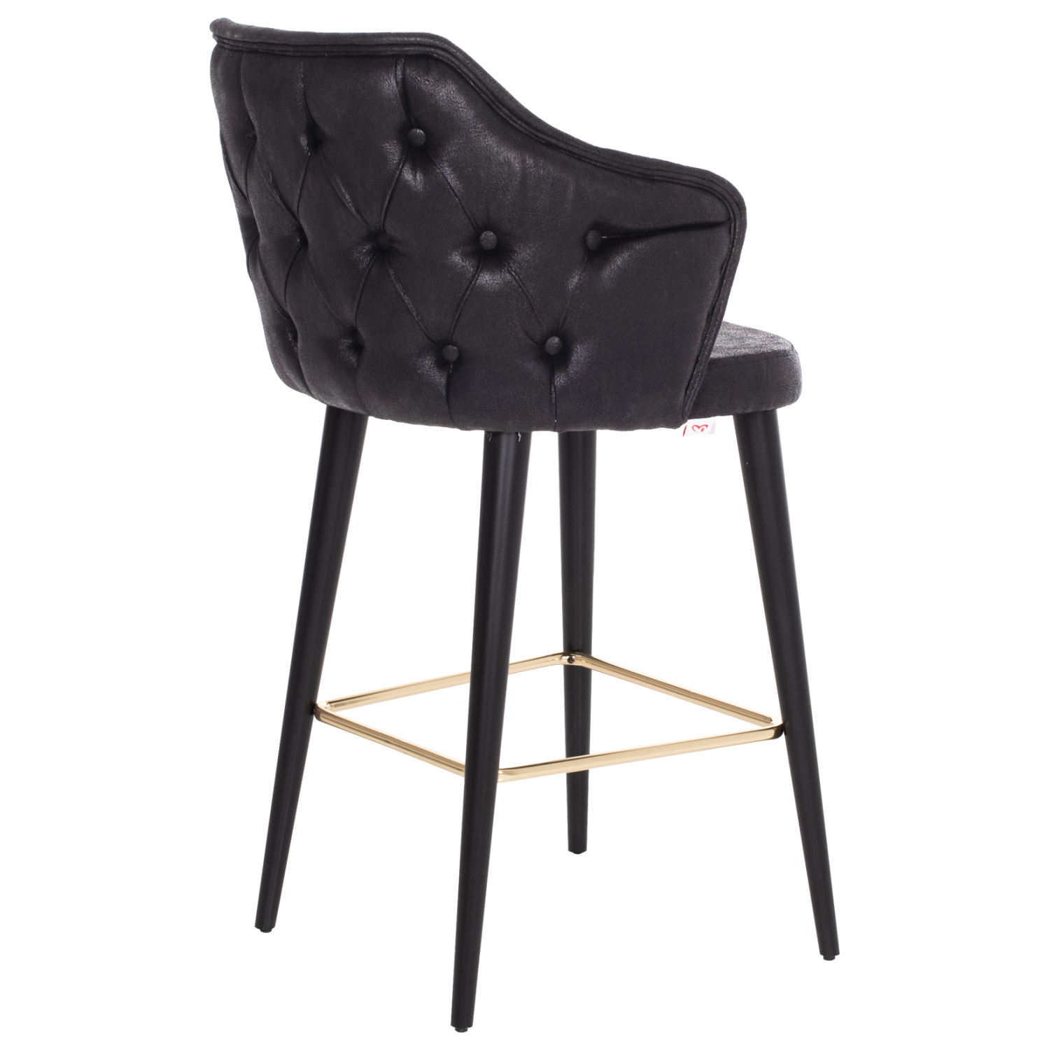 ΣΚΑΜΠΟ BAR ΕΠΑΓΓΕΛΜΑΤΙΚΟ ALONZO HM9281.14 Τ.NUBUCK ΜΑΥΡΟ ΞΥΛΙΝΟ 50x62x108,5Υεκ. 5
