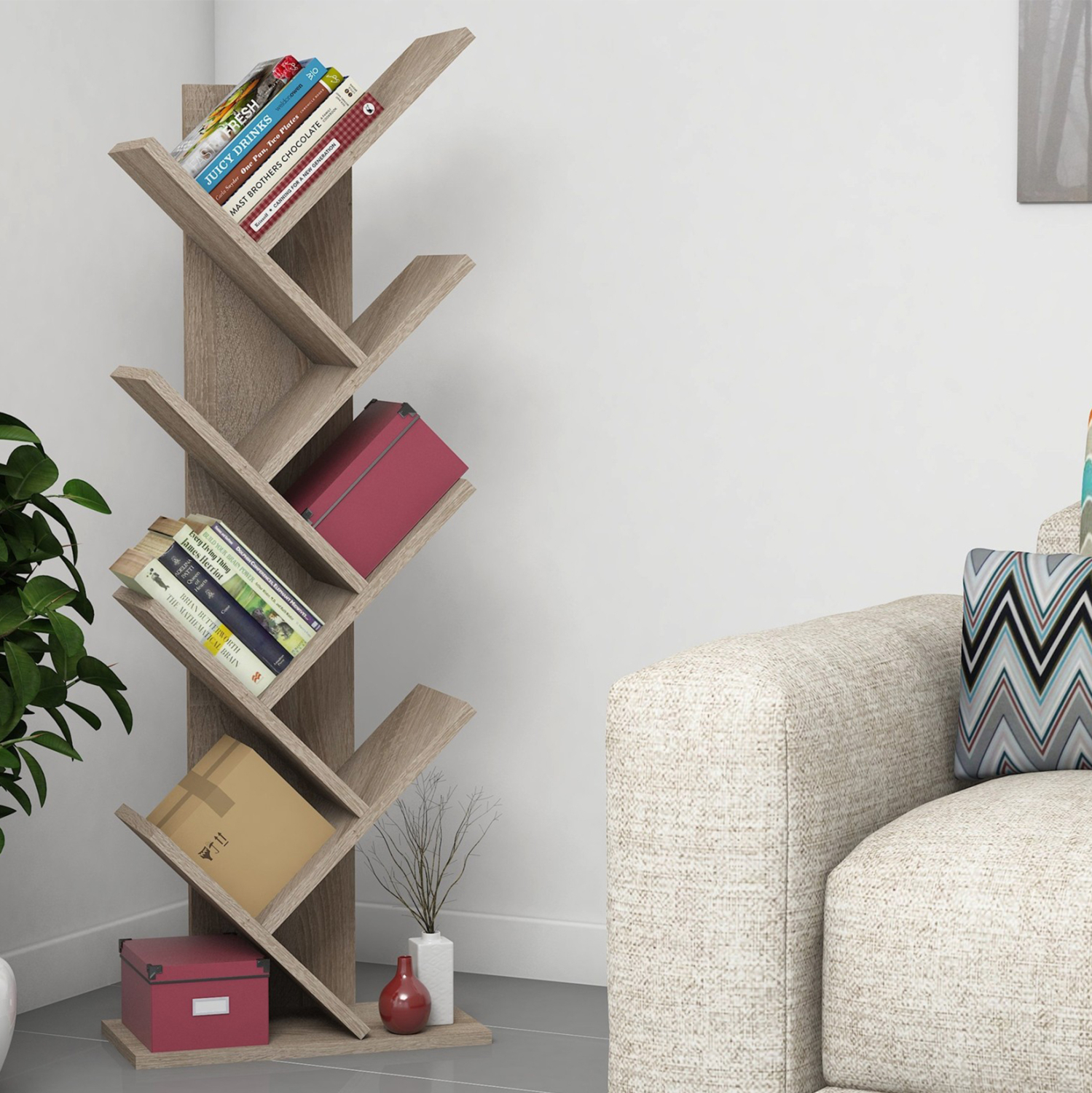 ΒΙΒΛΙΟΘΗΚΗ LIANA ΜΕΛΑΜΙΝΗΣ SONAMA 46x22x128,5Yεκ.HM9028.11 4