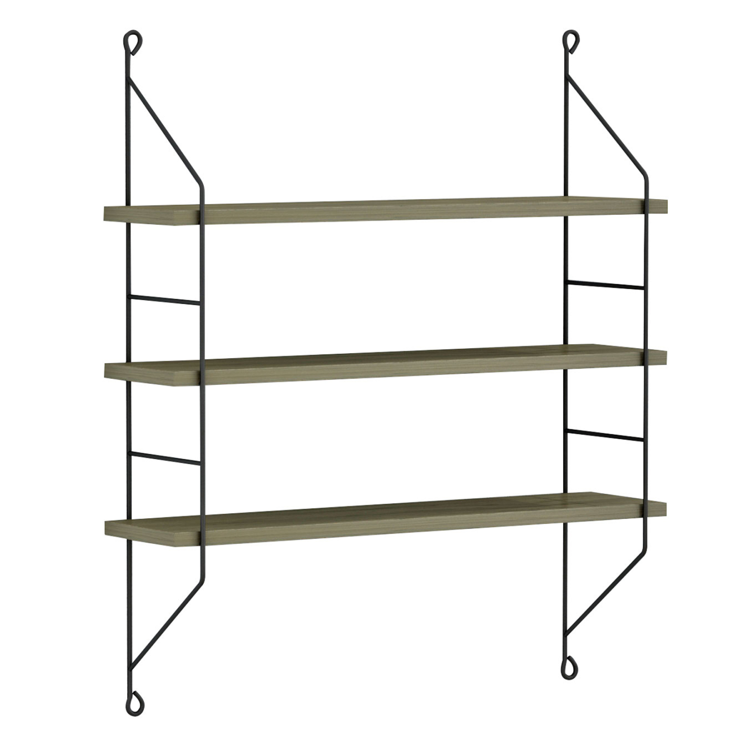 ΡΑΦΙΕΡΑ ΤΟΙΧΟΥ ACHALA ΜΕΛΑΜΙΝΗΣ HM9185.12 OLIVE GREY 60x15x68Y εκ. 3