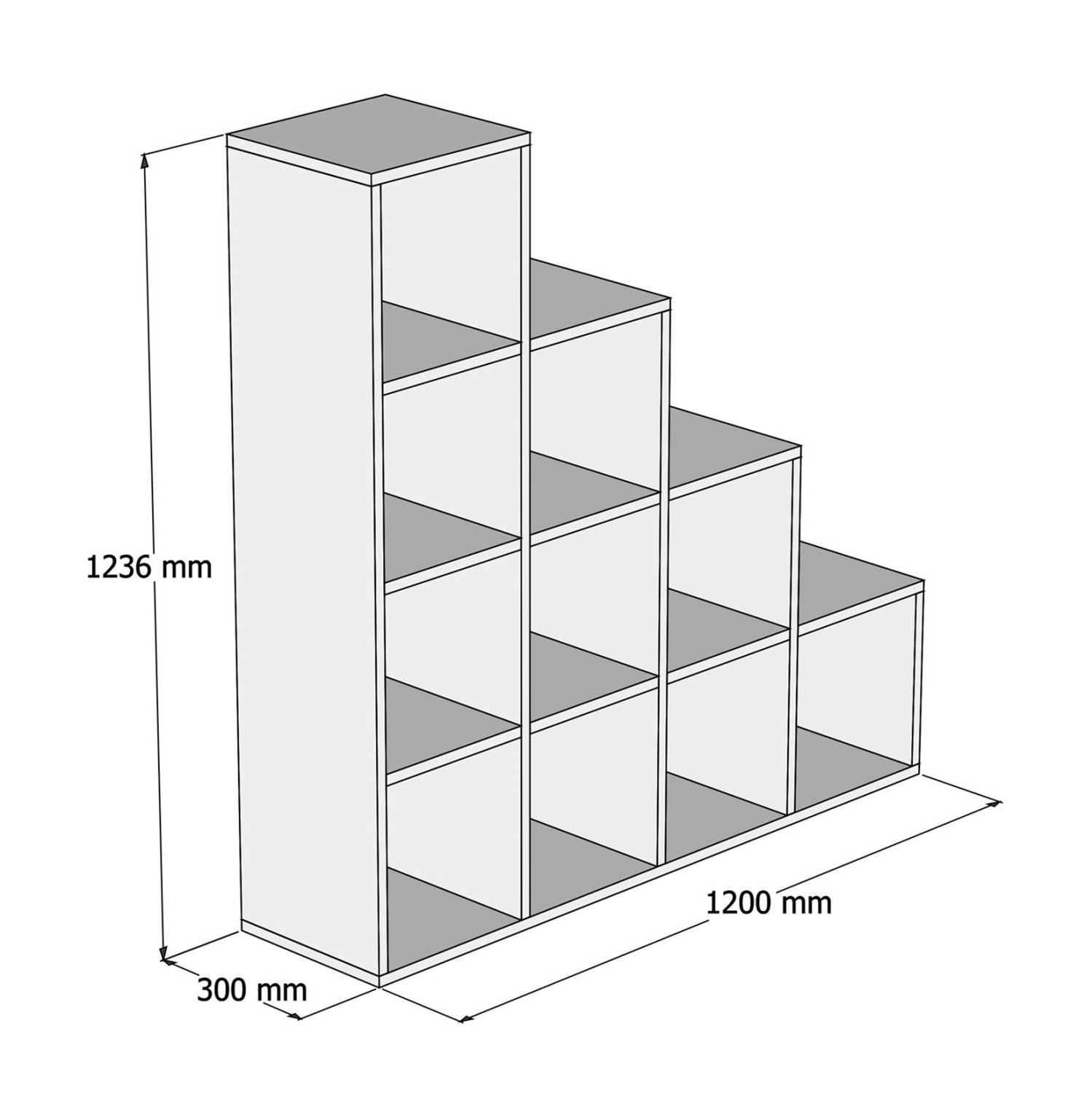 ΒΙΒΛΙΟΘΗΚΗ ΜΕΛΑΜΙΝΗΣ SCALE HM9238.11 ΛΕΥΚΟ 120x30x123,6Υεκ. 2