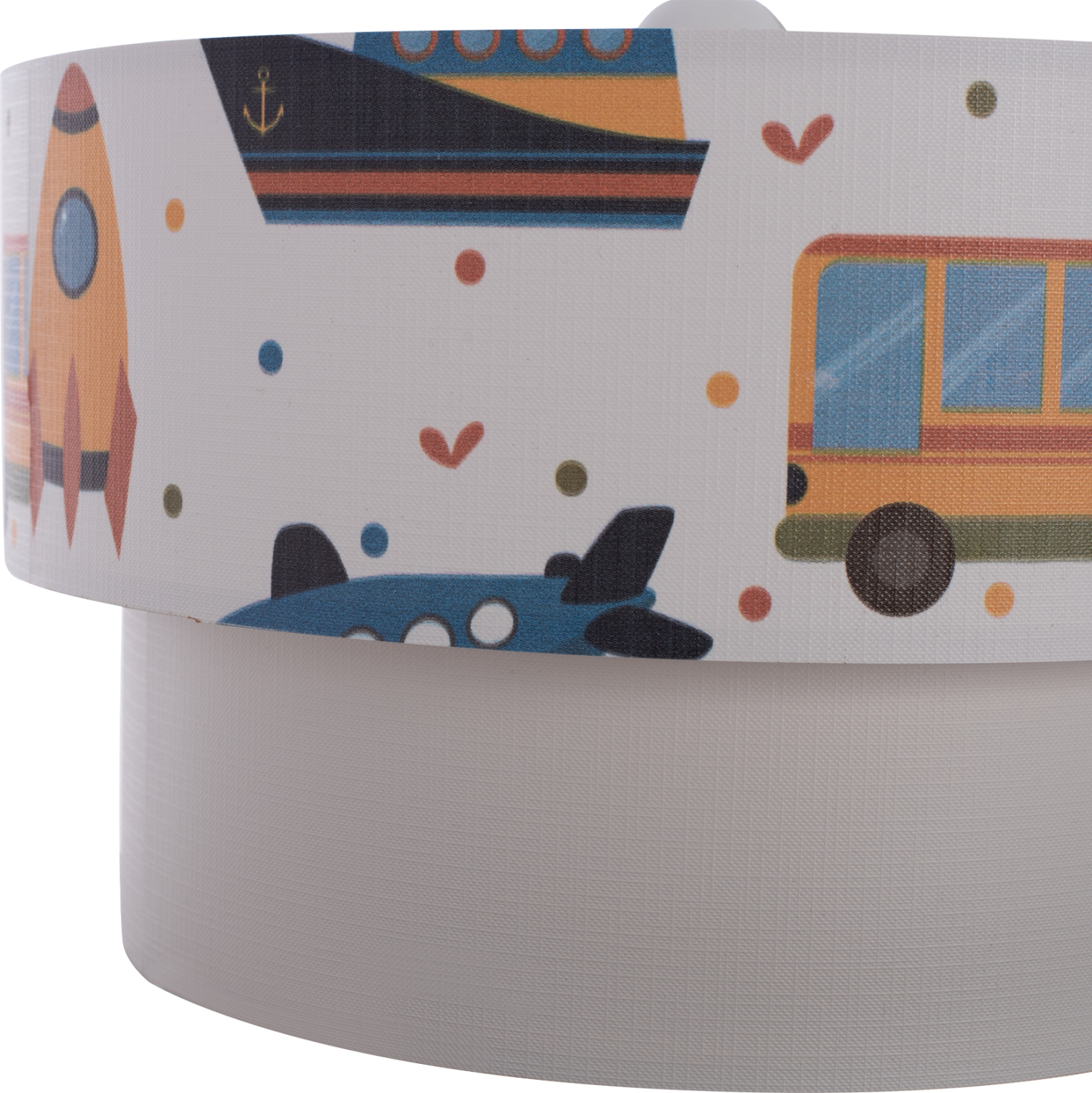 ΠΑΙΔΙΚΟ ΦΩΤΙΣΤΙΚΟ ΟΡΟΦΗΣ ΥΦΑΣΜΑΤΙΝΟ HM7573.01 ΛΕΥΚΟ ΣΧΕΔΙΟ TRANSPORT TOYS Φ30x70εκ 4