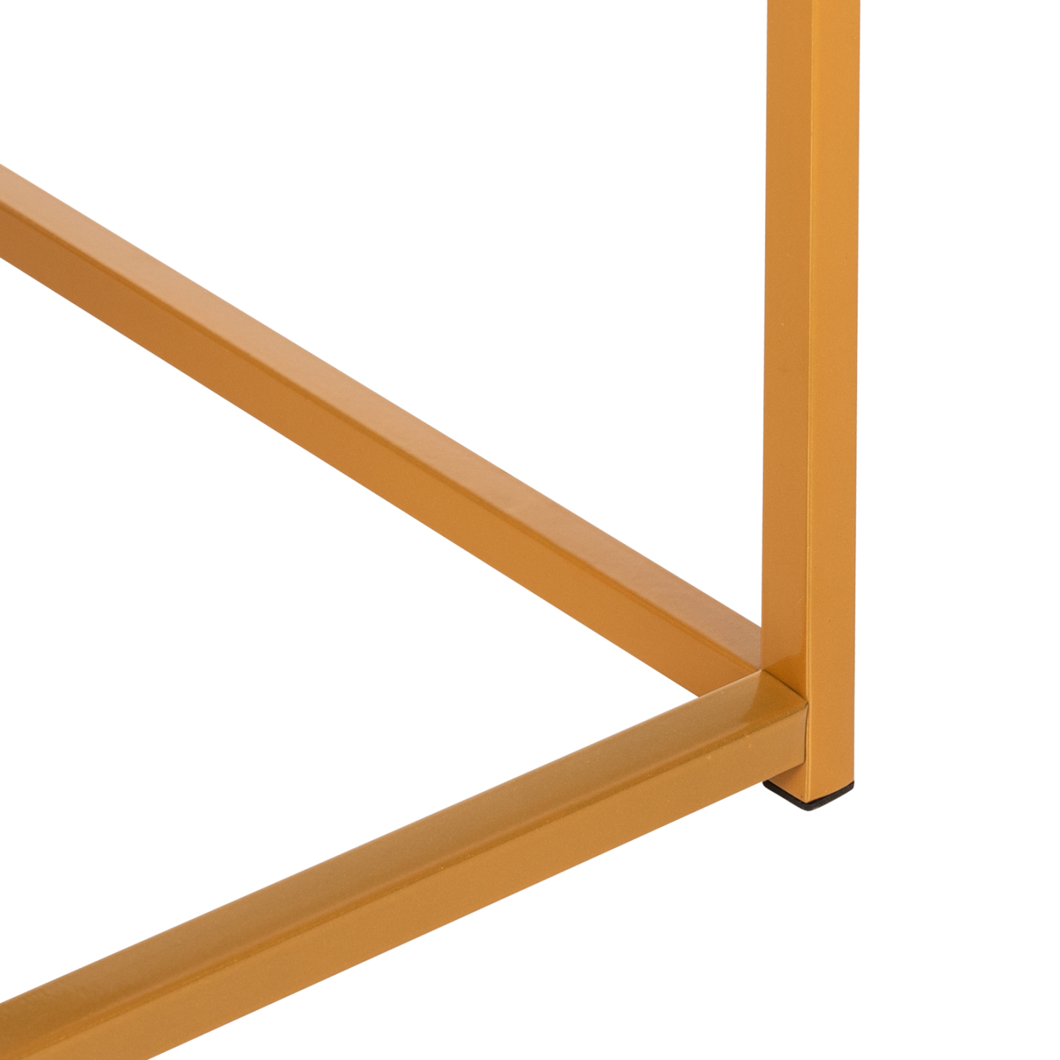 ΤΡΑΠΕΖΙ ΣΑΛΟΝΙΟΥ BRAYLEN HM8942.11 ΜΕΛΑΜΙΝΗ ΛΕΥΚΟ ΜΑΡΜΑΡΟ-ΧΡΥΣΗ ΒΑΣΗ 75x75x43,5Υεκ. 6