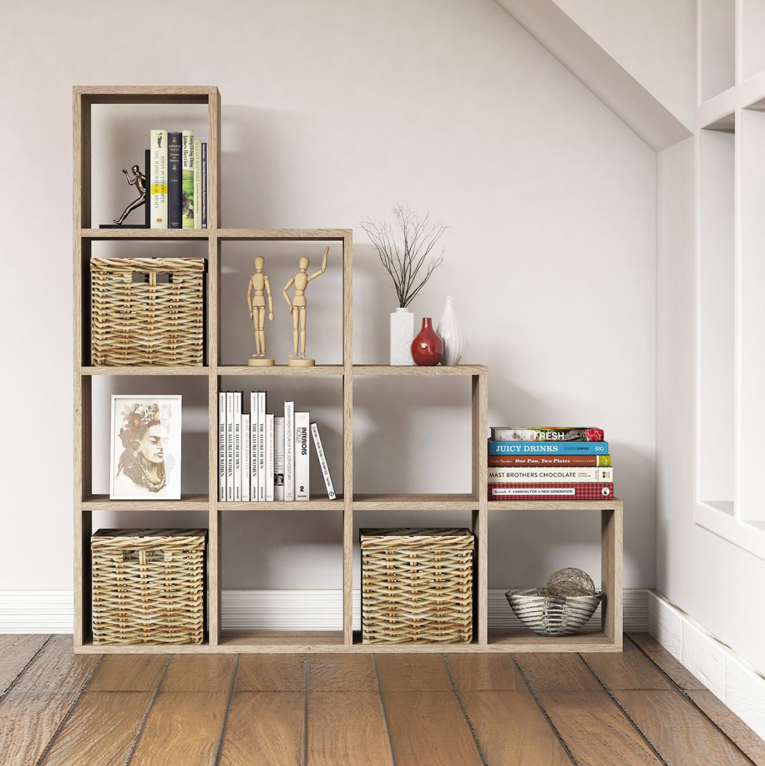 ΒΙΒΛΙΟΘΗΚΗ ΜΕΛΑΜΙΝΗΣ SCALE HM9238.12 SONΟMA 120x30x123,6Υεκ. 3