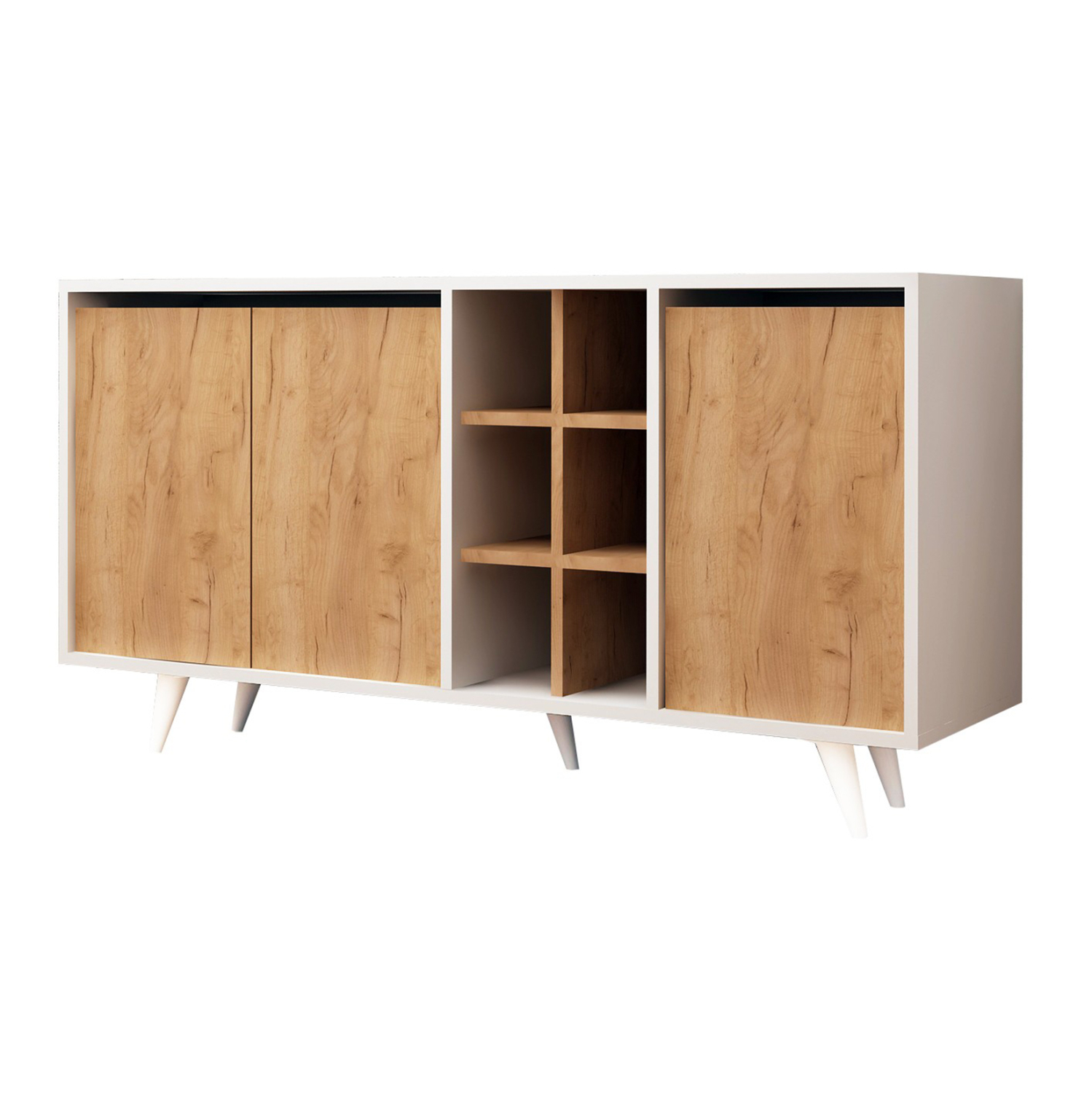 ΜΠΟΥΦΕΣ ΜΕΛΑΜΙΝΗΣ BRIAR ΛΕΥΚΟΣ ΜΕ ΚΑΡΥΔΙ ΠΟΡΤΕΣ 140x40x86Yεκ.HM9432.01 6