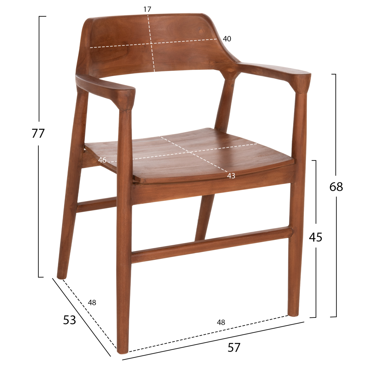 ΠΟΛΥΘΡΟΝΑ ΤΡΑΠΕΖΑΡΙΑΣ NIONI HM9476.01 ΞΥΛΟ ΤΕΑΚ-ΚΑΡΥΔΙ ΧΡΩΜΑ 57x53x77Yεκ. 2