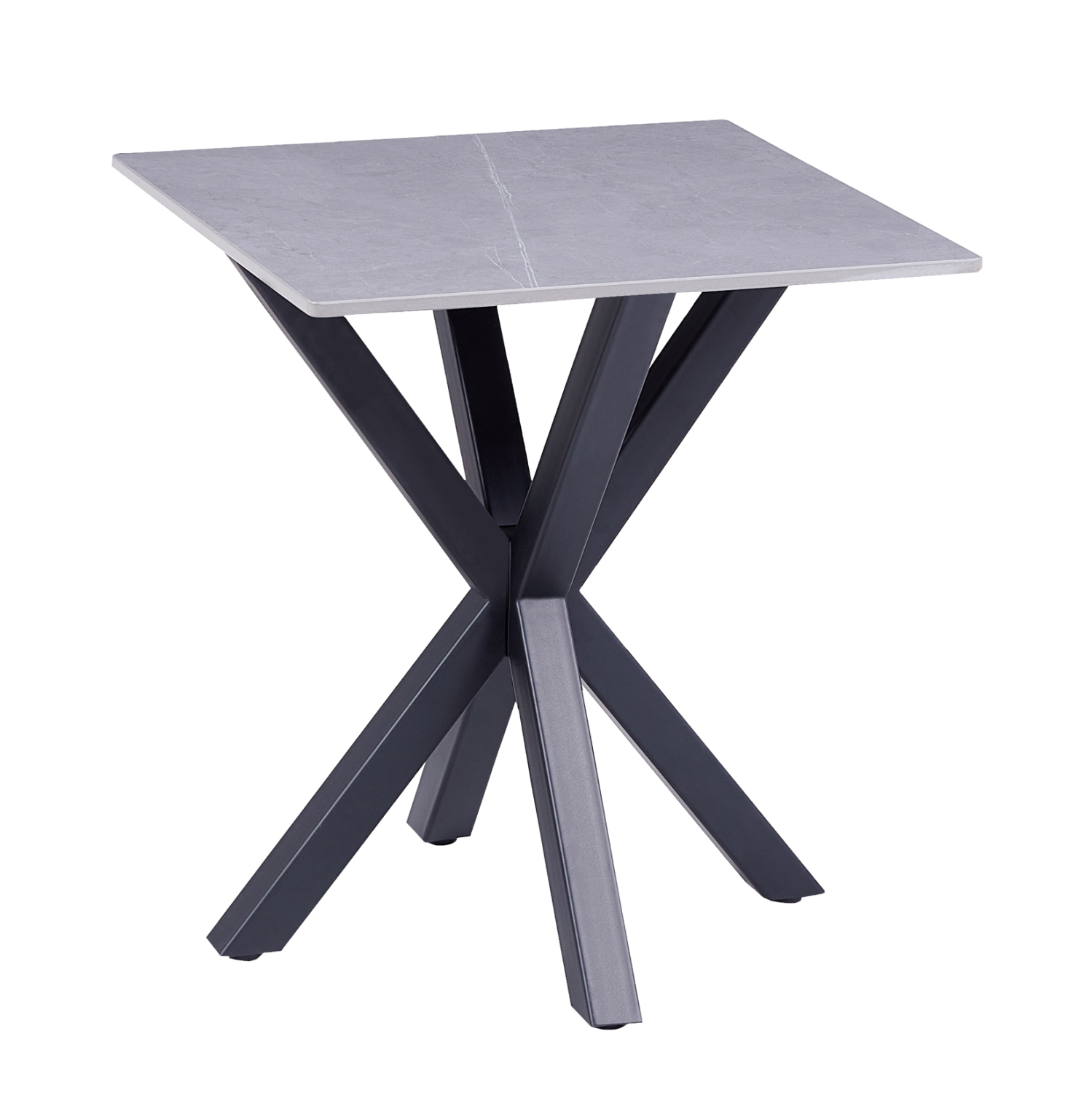 ΒΟΗΘΗΤΙΚΟ ΤΡΑΠΕΖΑΚΙ ΣΑΛΟΝΙΟΥ HM9471.05 GREY MARBLE TOP-ΜΑΥΡΗ ΜΕΤΑΛ.ΒΑΣΗ 50x50x55Yεκ. 1