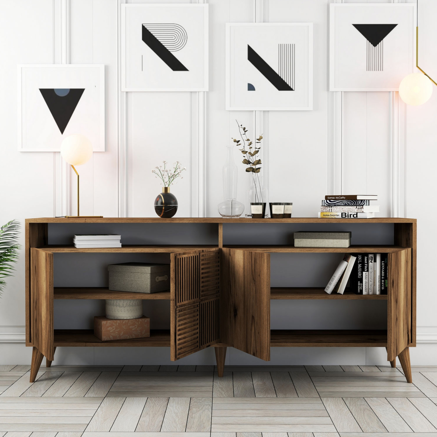 ΜΠΟΥΦΕΣ ΜΕΛΑΜΙΝΗΣ ΚΑΡΥΔΙ HM9431.04 180x35x78.6Υεκ. 7