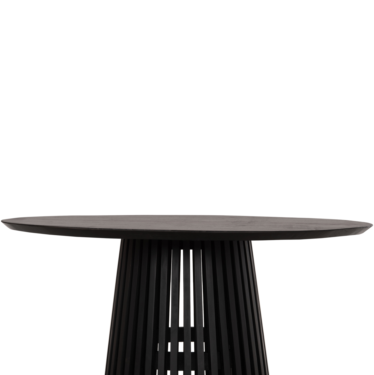 ΤΡΑΠΕΖΙ ΤΡΑΠΕΖΑΡΙΑΣ ΣΤΡΟΓΓΥΛΟ FRANTZ HM9388.02 ΜΑΣΙΦ ΞΥΛΟ MINDI BLACK Φ118x79Υεκ. 5