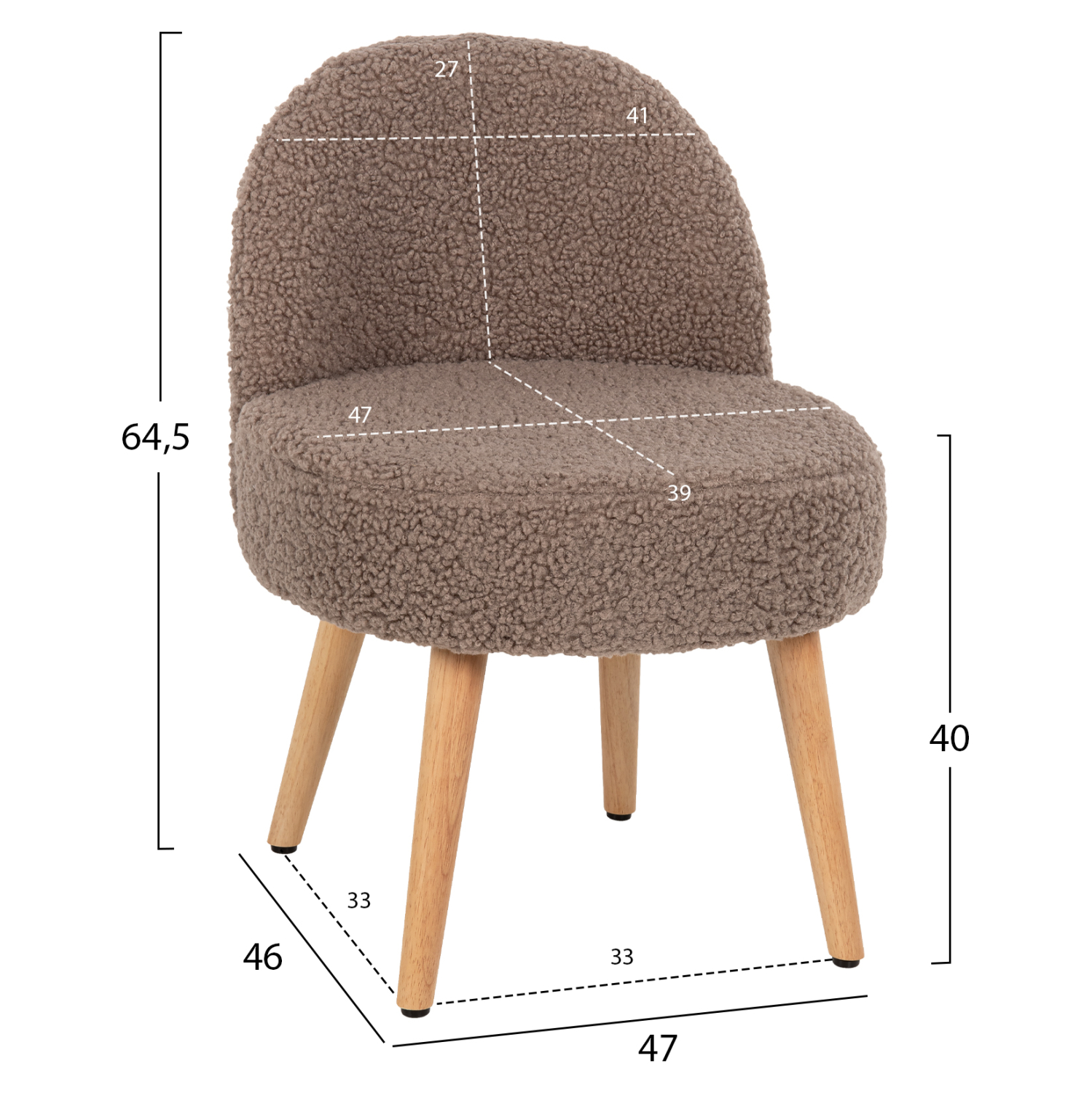 ΣΚΑΜΠΟ ΜΕ ΠΛΑΤΗ YASMINE ΜΠΟΥΚΛΕ ΥΦΑΣΜΑ ΑΝΟΙΧΤΟ ΚΑΦΕ HM8395.25 47x46x64,5Y εκ. 2