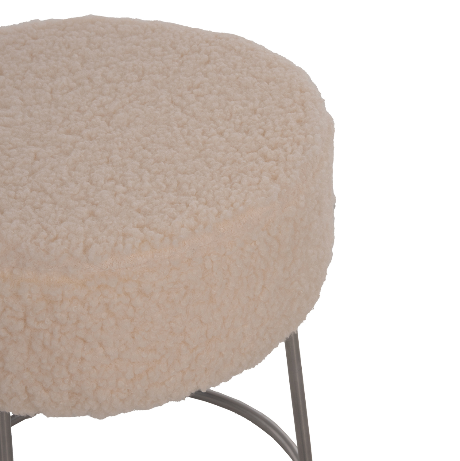 ΣΚΑΜΠΟ KARLO HM8411.23 ΜΕ ΛΕΥΚΟ ΜΠΟΥΚΛΕ ΥΦΑΣΜΑ ΜΕ ΑΣΗΜΙ ΒΑΣΗ Φ35x41Υεκ. 4